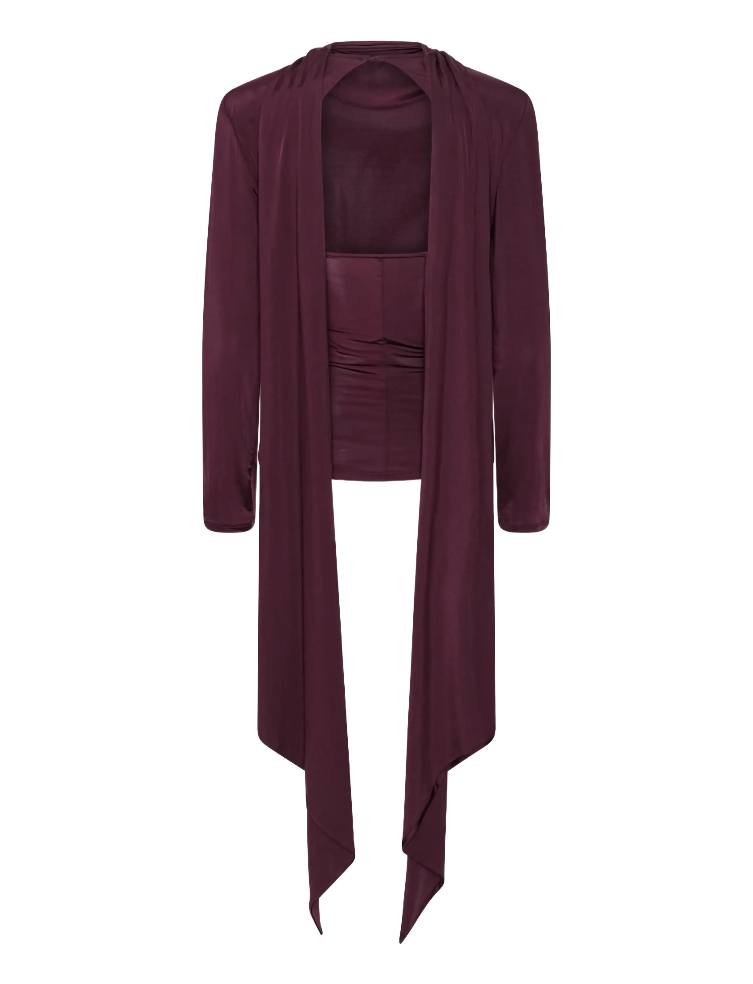 ROTATE - LONG-SLEEVED SCARF TOP - pullover - winetasting - 1
