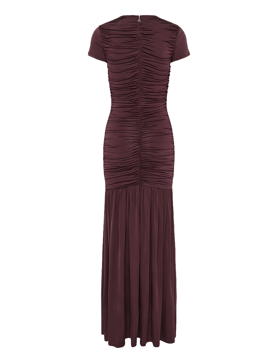 ROTATE - GATHERED MAXI DRESS - winetasting - 2