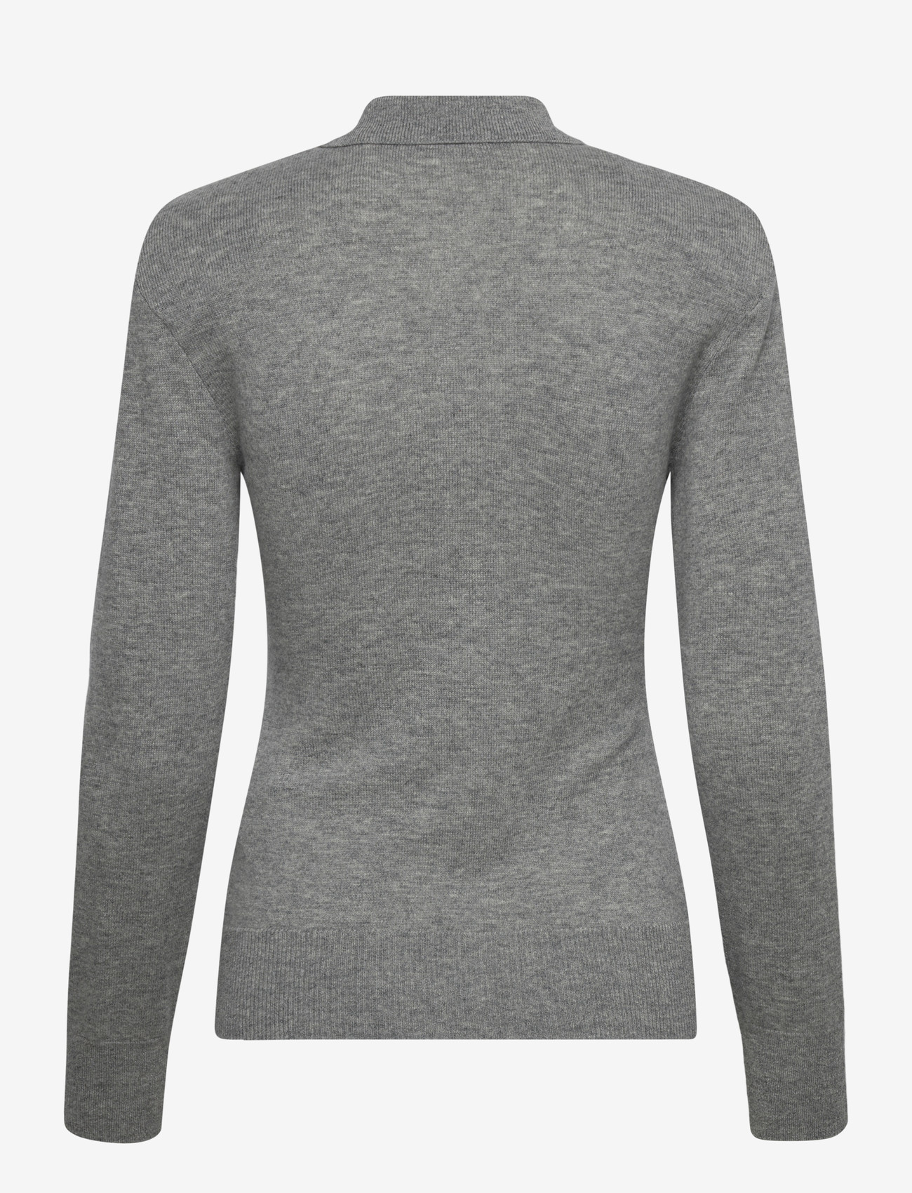 ROTATE - WOOL LONGLEEVE POLO - kashmir - frost gray - 1