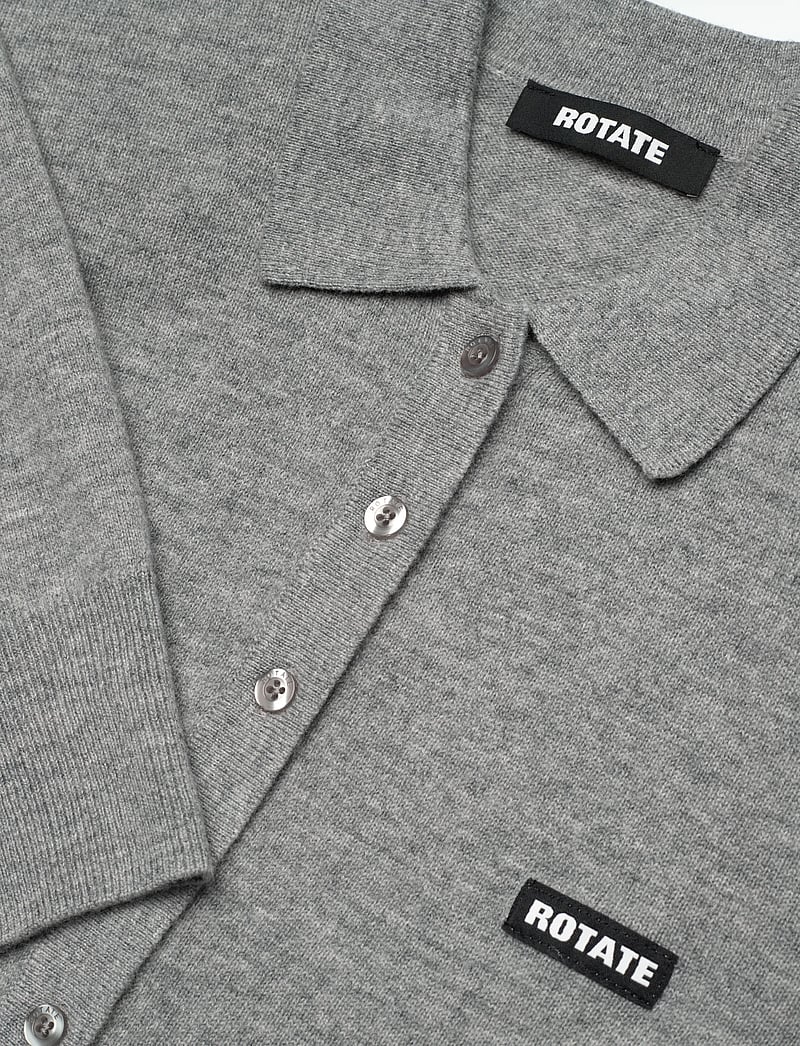 ROTATE - WOOL LONGLEEVE POLO - kashmir - frost gray - 2