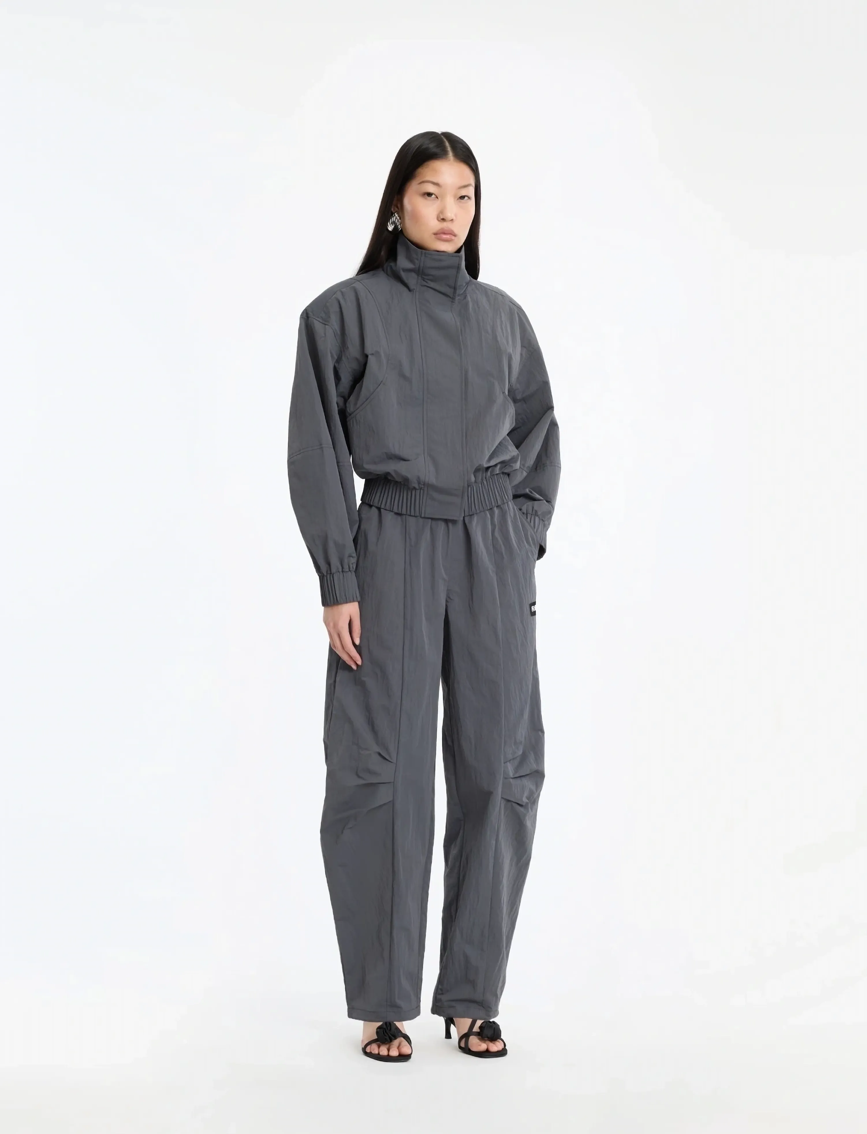 ROTATE - CRISPY TRACK JACKET - pavasara jakas - gray pinstripe - 3