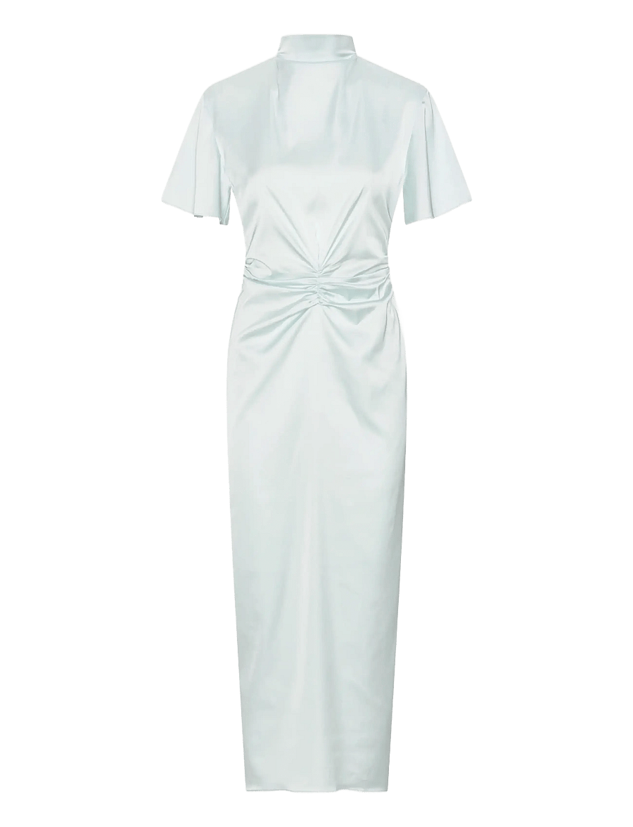 ROTATE - MIDI DRESS GATHERED CF - midikleider - ice flow - 1
