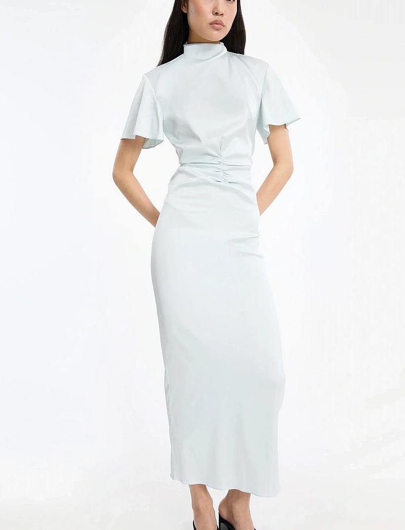 ROTATE - MIDI DRESS GATHERED CF - midi kjoler - ice flow - 0
