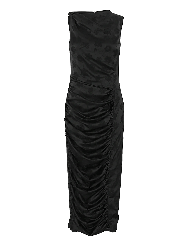 ROTATE - RUCHED MIDI DRESS - midi kjoler - black - 1