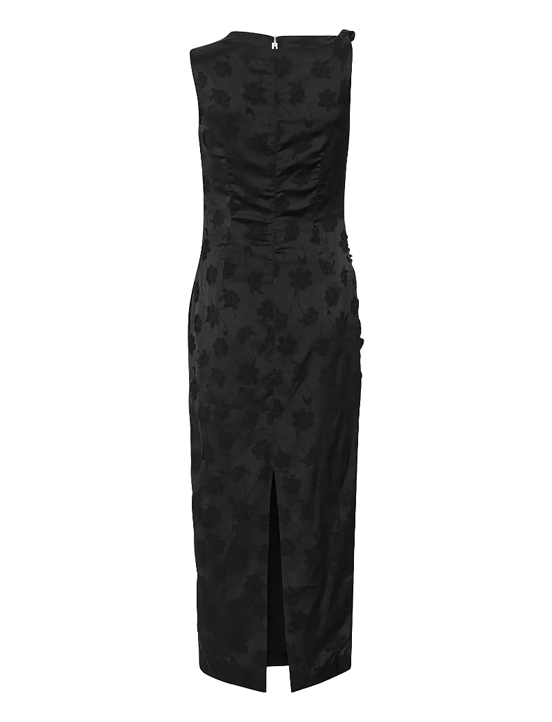 ROTATE - RUCHED MIDI DRESS - midi kjoler - black - 2