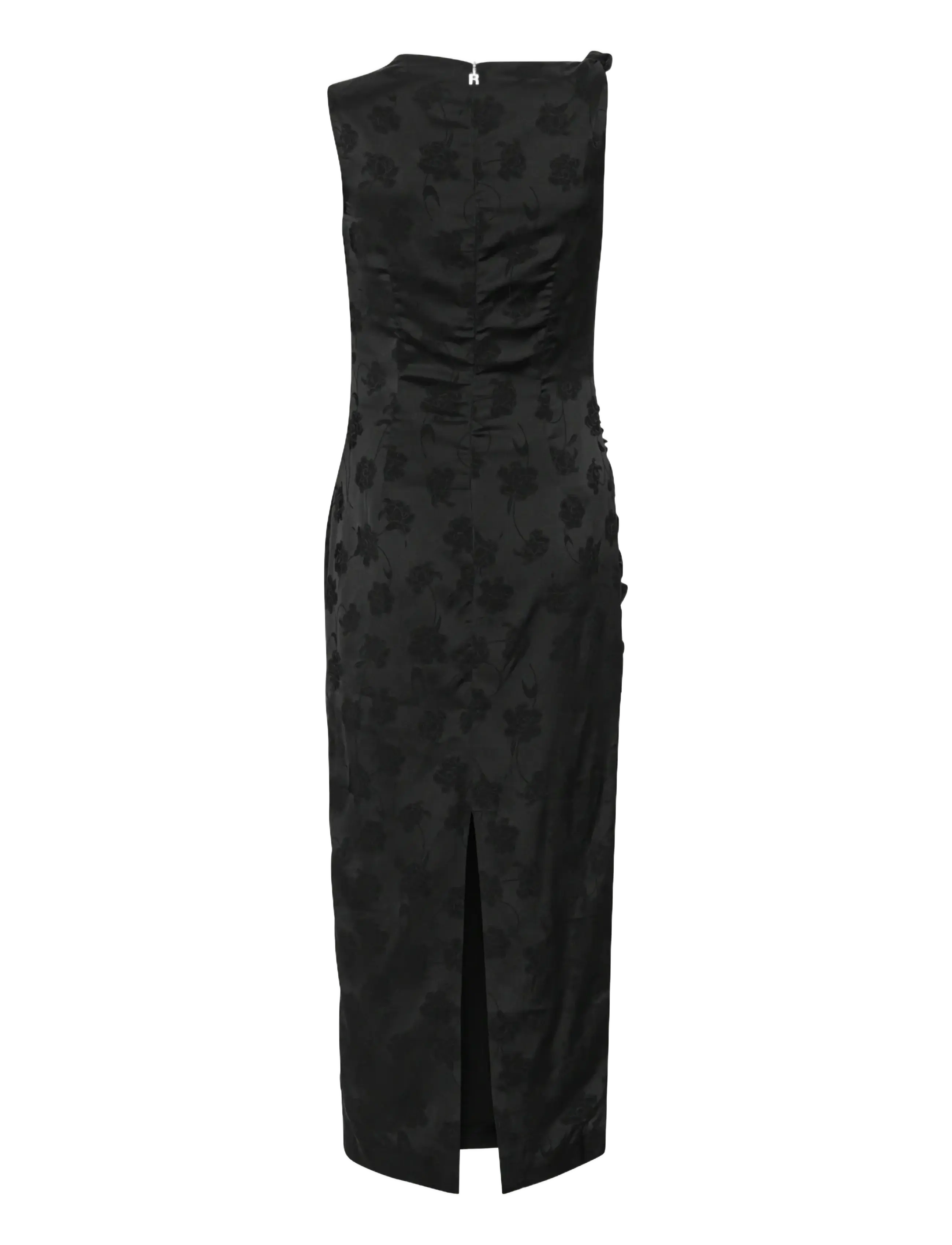 ROTATE - RUCHED MIDI DRESS - midikleider - black - 2
