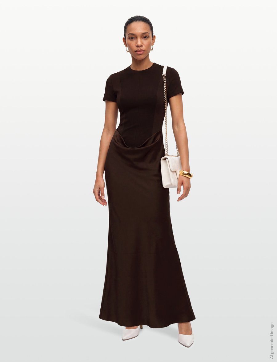 ROTATE - CAPSLEEVE DRAPED MAXI - molÉ - 0