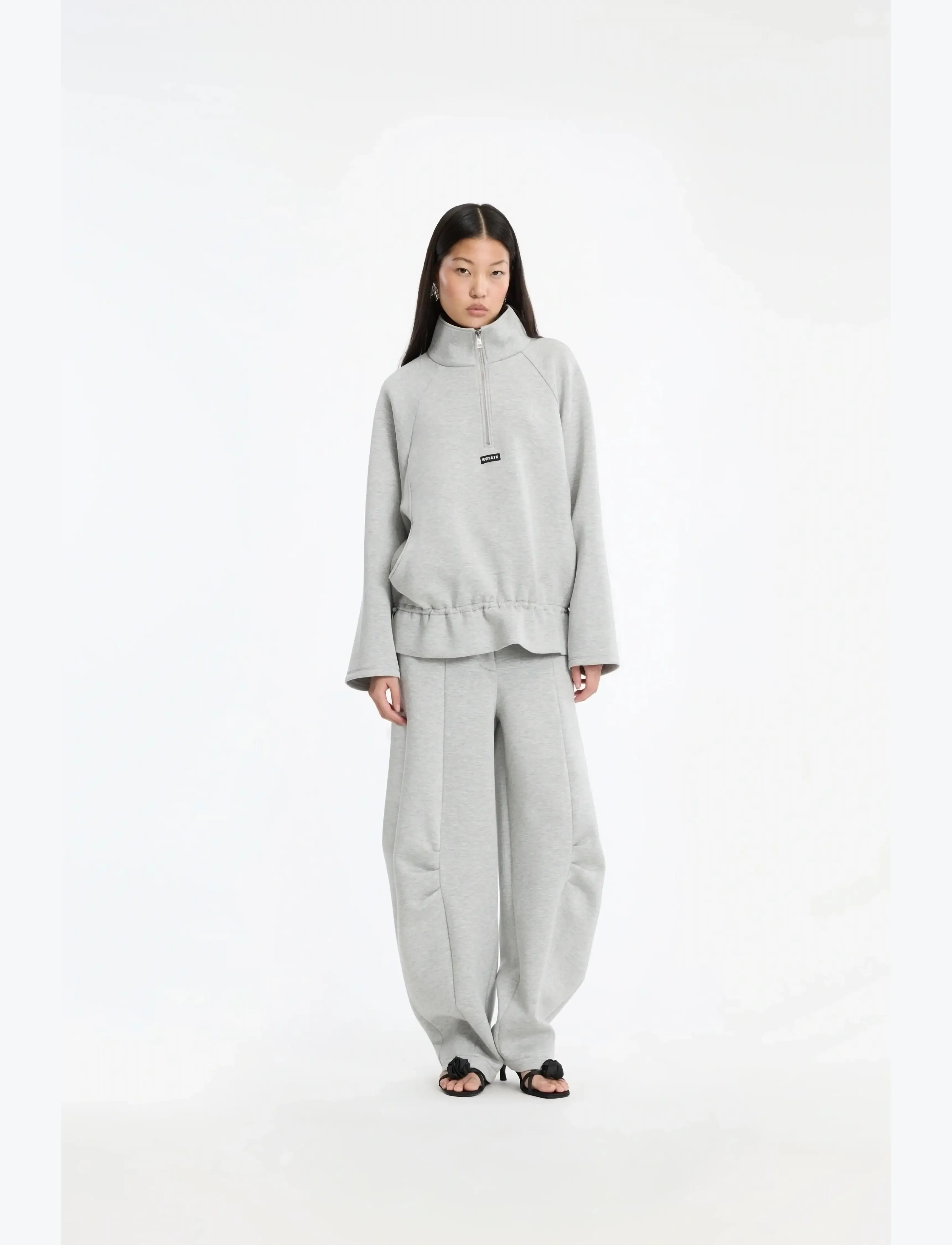 ROTATE Scuba Half Zip Jacket, XS, Grey, Jakker > Let Sommerjakke, Dame