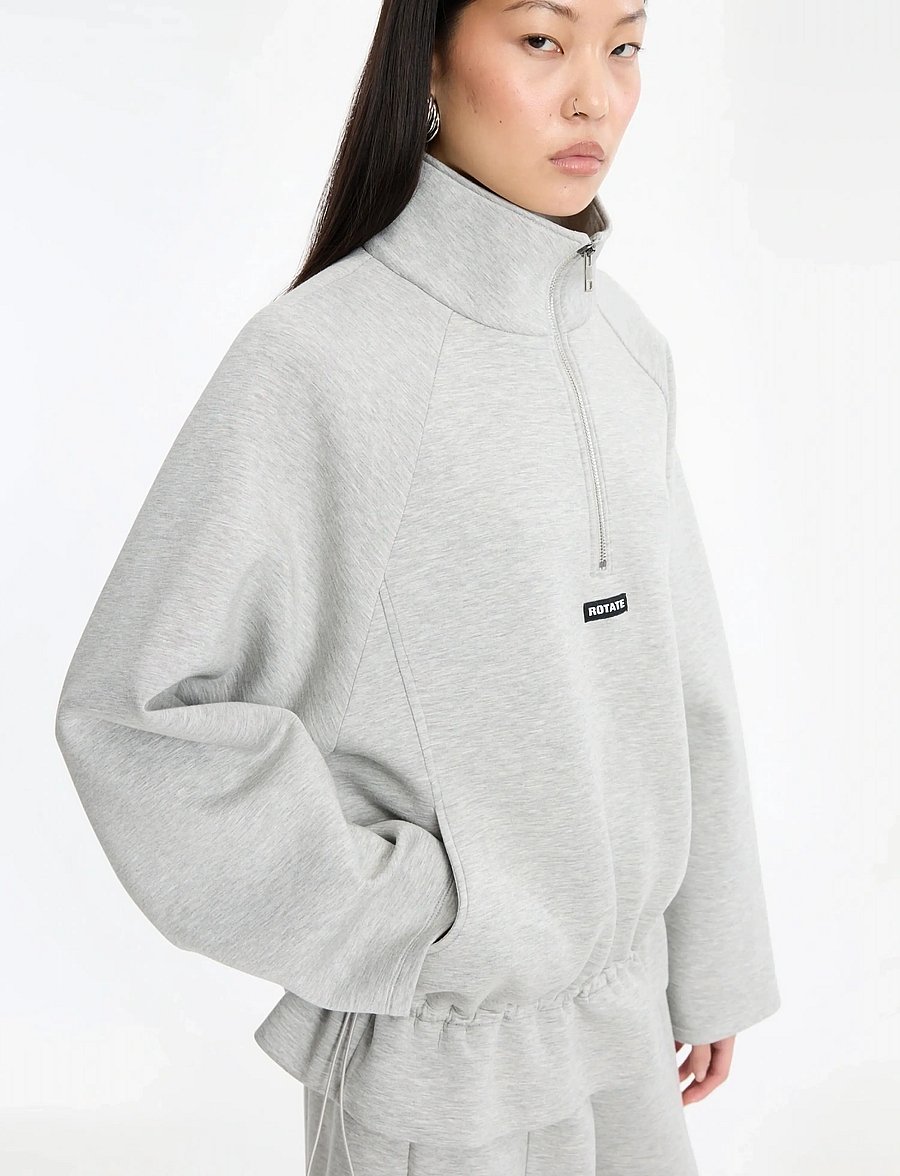 ROTATE - SCUBA HALF ZIP JACKET - pavasara jakas - light grey melange - 3