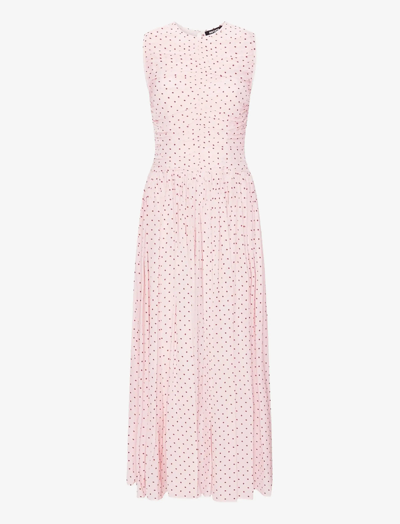 ROTATE - NS RUCHED DRESS - sommerkjoler - barely pink comb. - 0