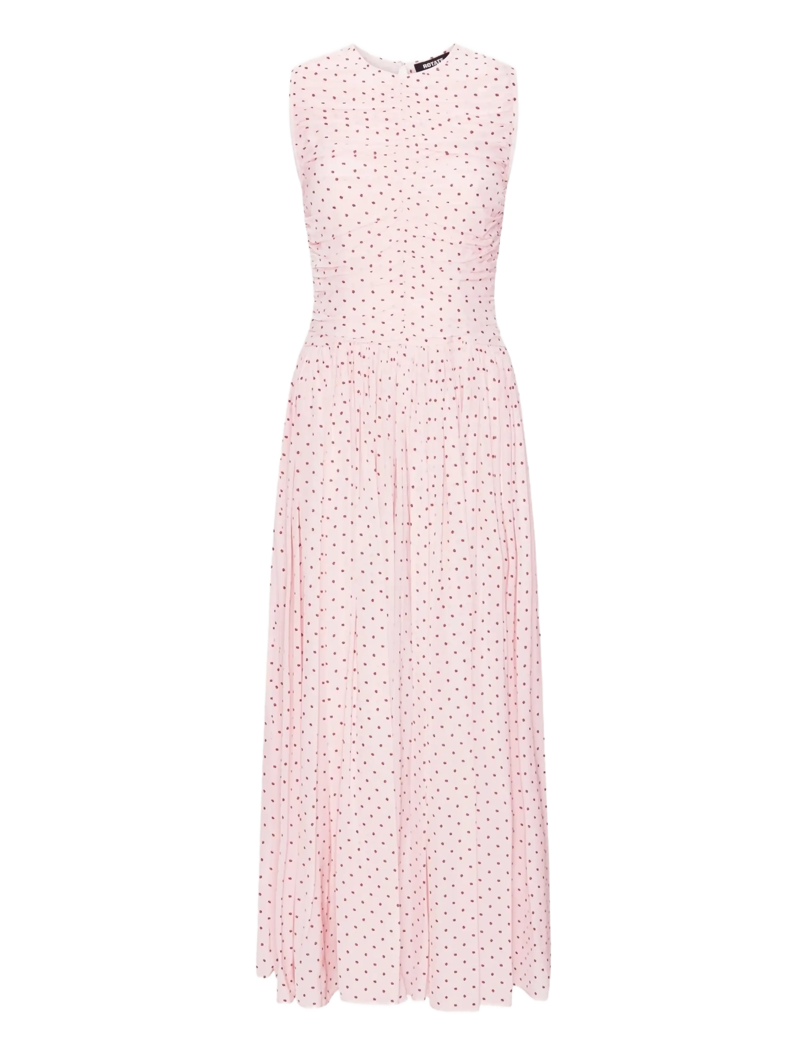 ROTATE NS RUCHED DRESS - Fatnaður - BARELY PINK COMB. / pink/rose