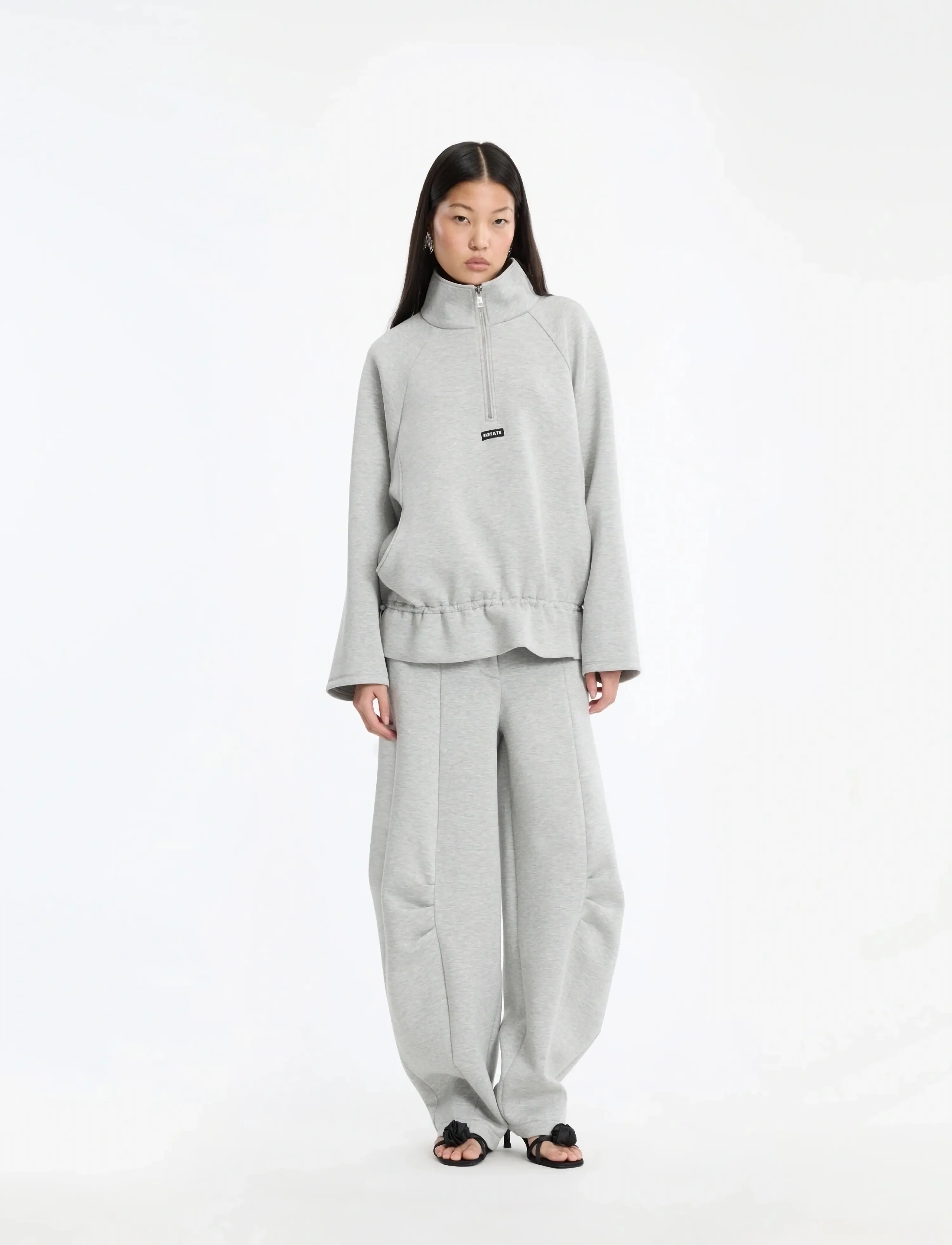 ROTATE - SCUBA CARGO PANTS - cargo-hosen - light grey melange - 2