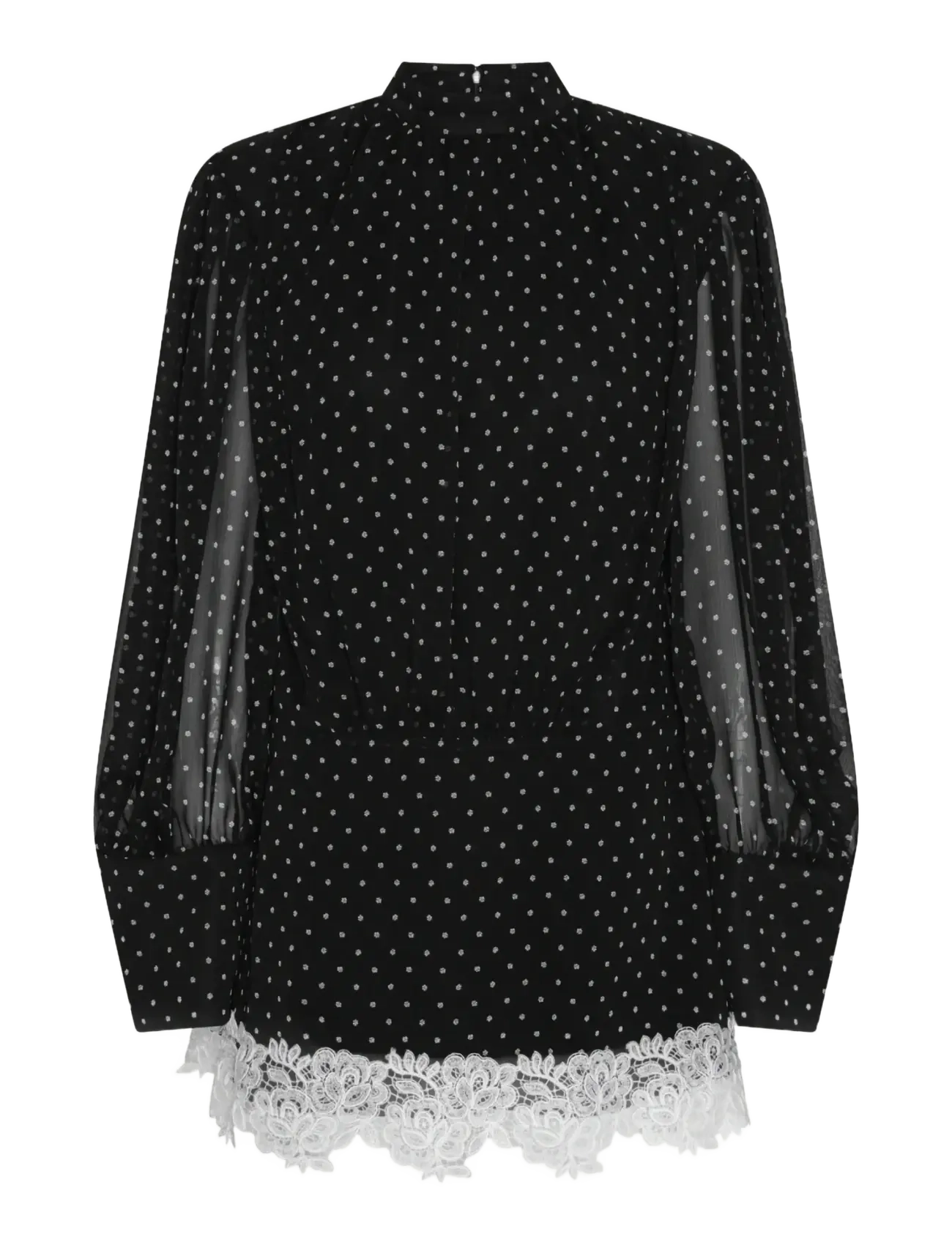 ROTATE - MINIDRESS LS LACE DETAIL - mežģīņu kleitas - 1000 black comb. - 1