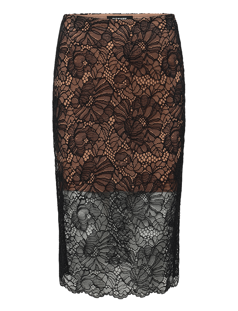 ROTATE - LACE MIDI PENCIL SKIRT - black - 1