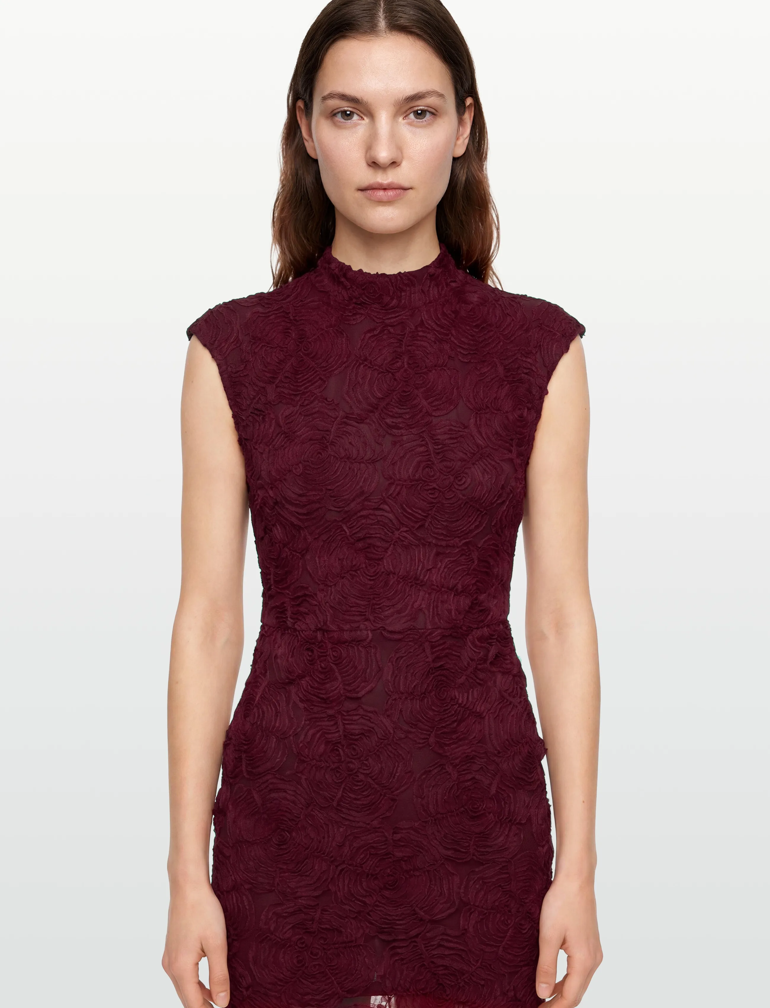 ROTATE - FLOWER MESH MAXI DRESS - aftonklänningar - decadent chocolate - 3