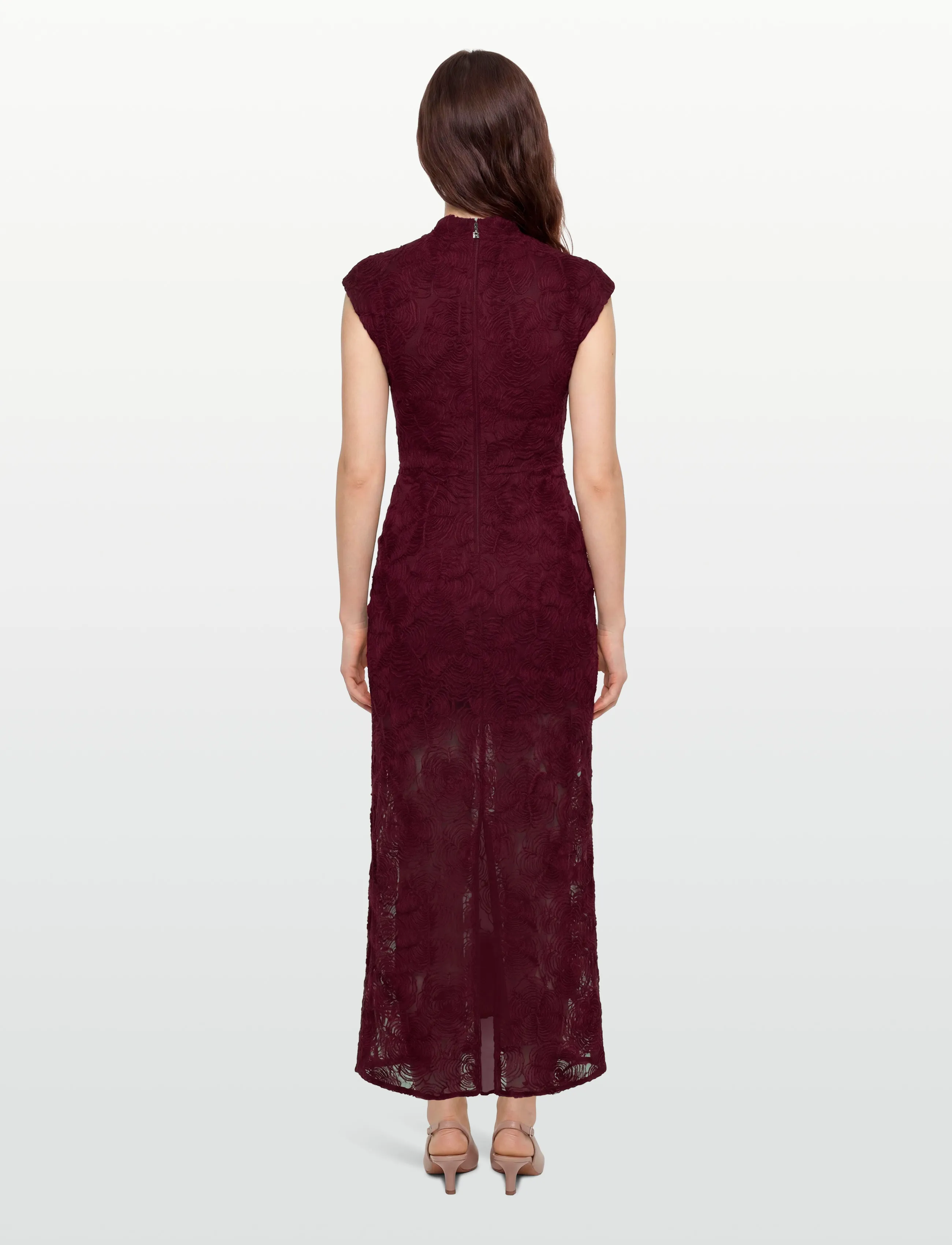 ROTATE - FLOWER MESH MAXI DRESS - aftonklänningar - decadent chocolate - 4