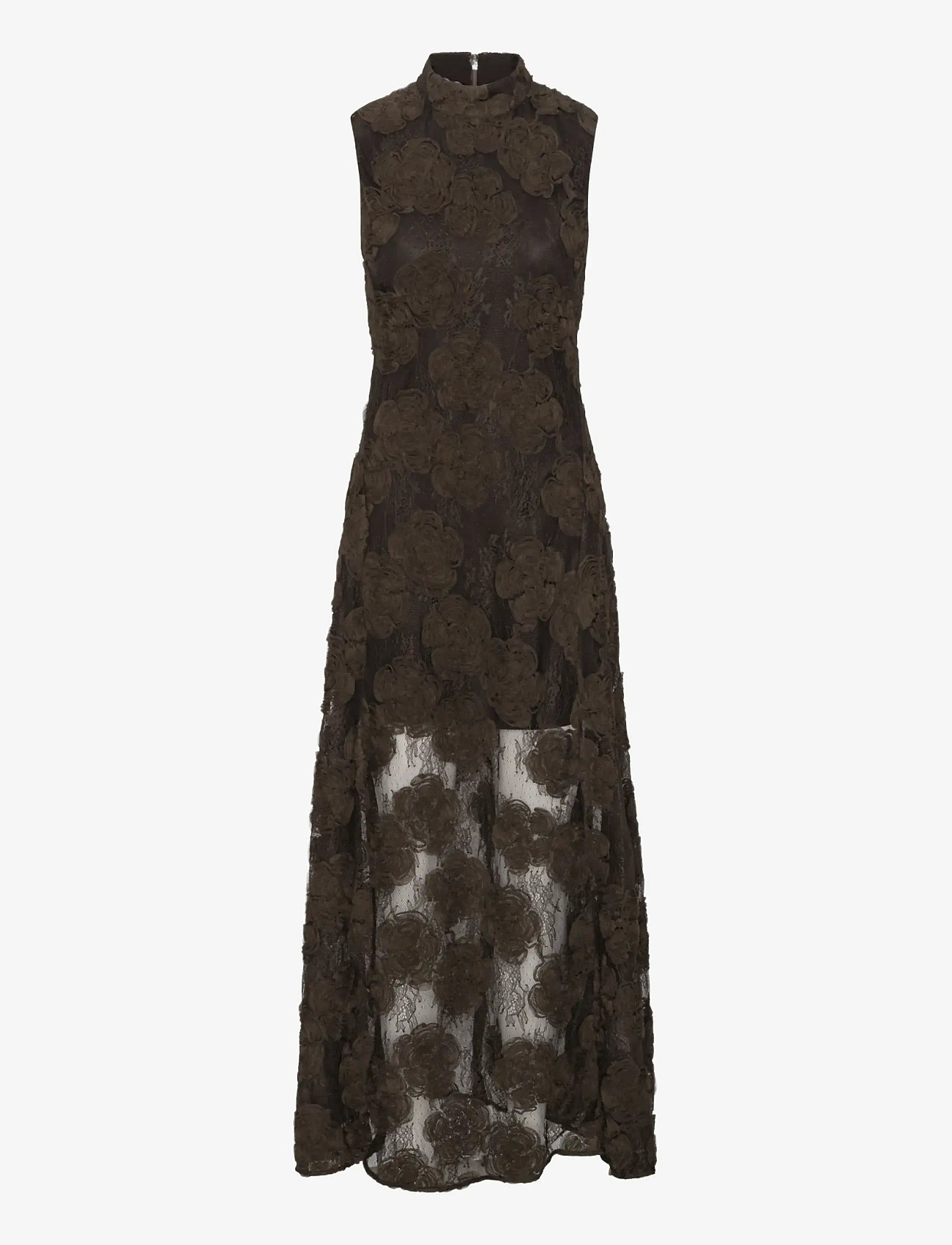 ROTATE - 3D FLOWER MAXI DRESS - blondekjoler - molÉ - 1
