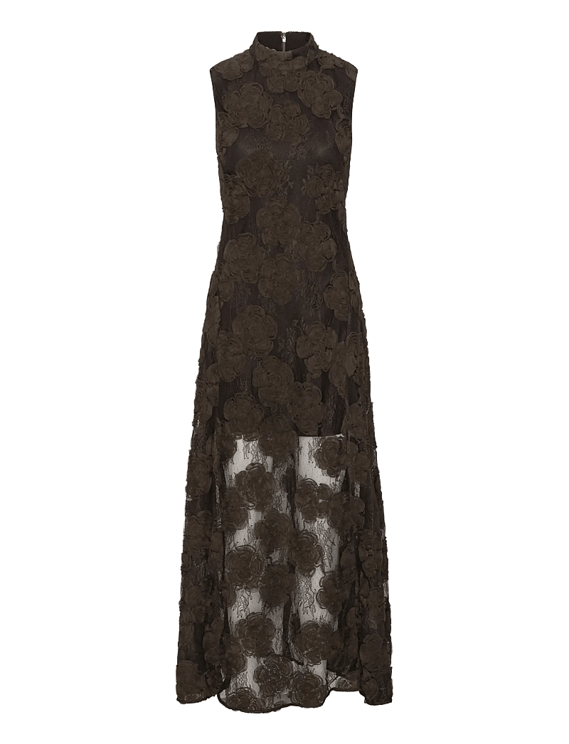 ROTATE - 3D FLOWER MAXI DRESS - blondekjoler - molÉ - 1
