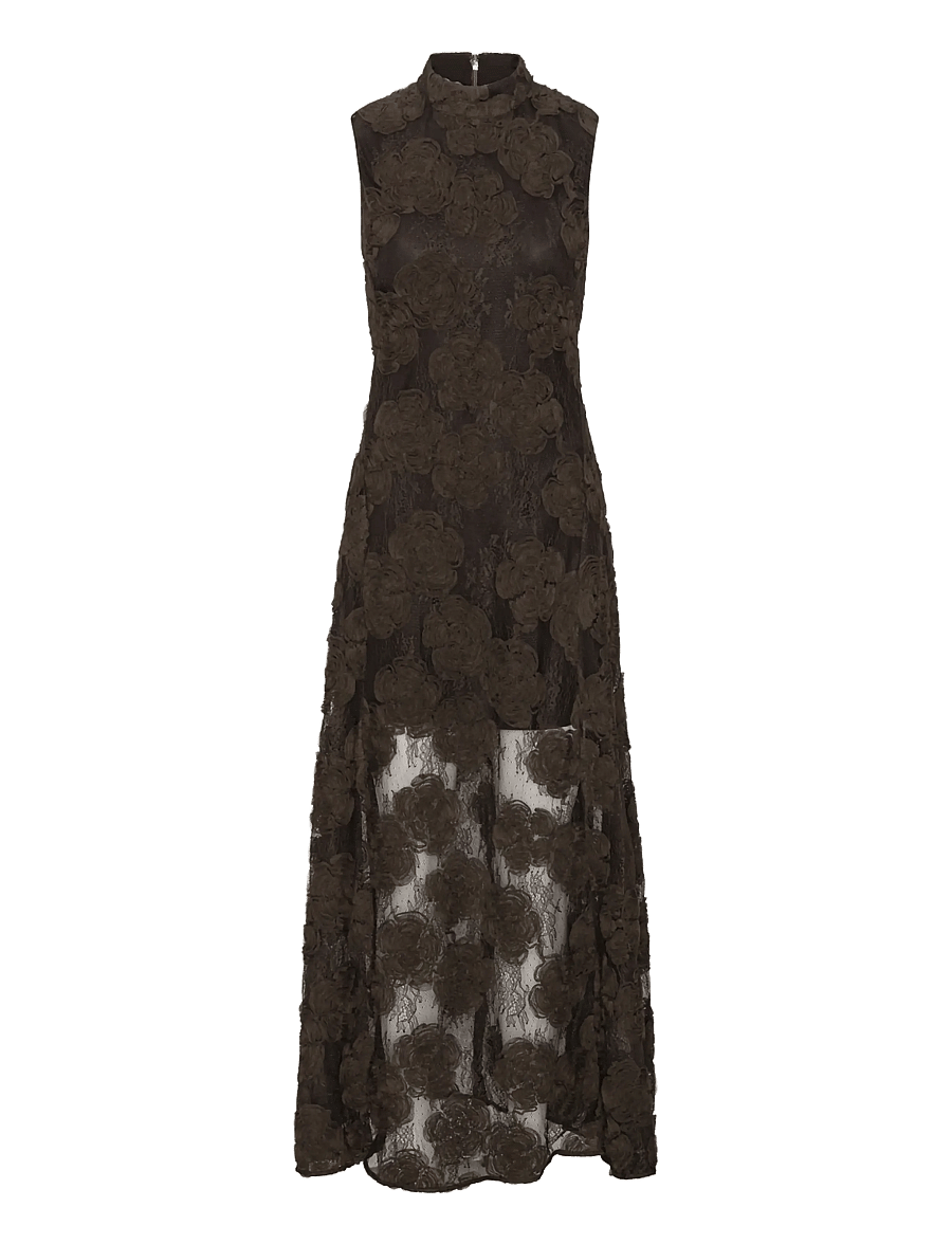 ROTATE - 3D FLOWER MAXI DRESS - nėriniuotos suknelės - molÉ - 1