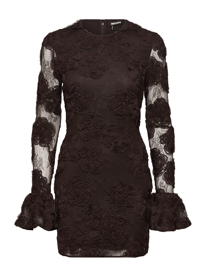 ROTATE - 3D FLOWER LS MINI DRESS - cocktailkjoler - molÉ - 0