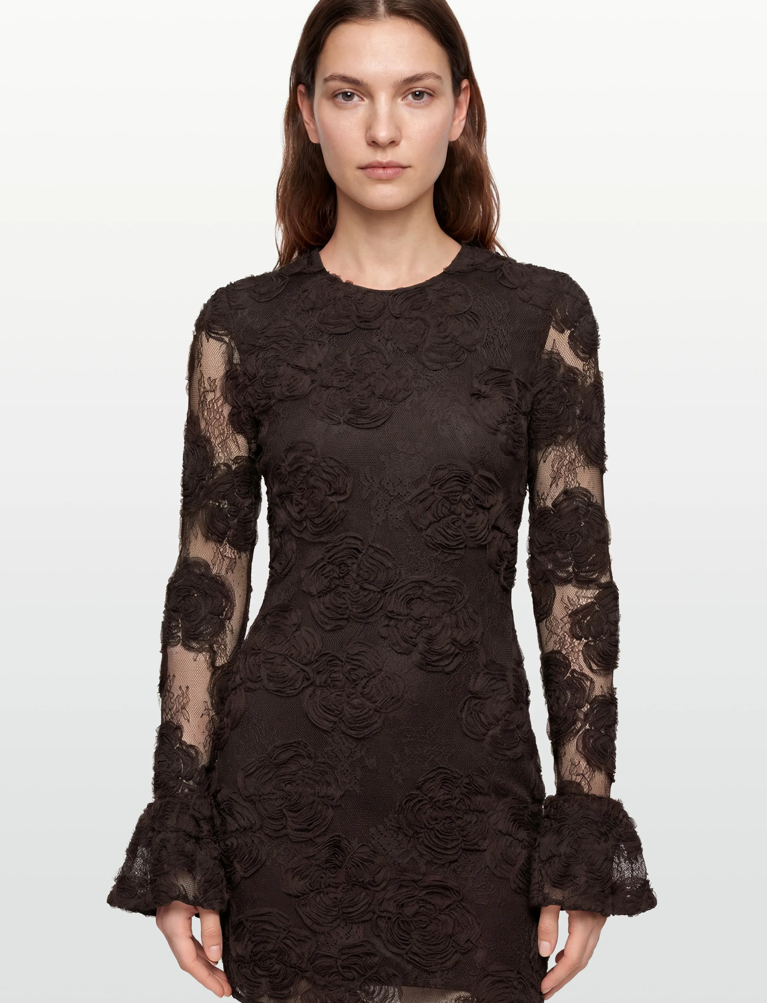 ROTATE - 3D FLOWER LS MINI DRESS - cocktailkleider - molÉ - 5