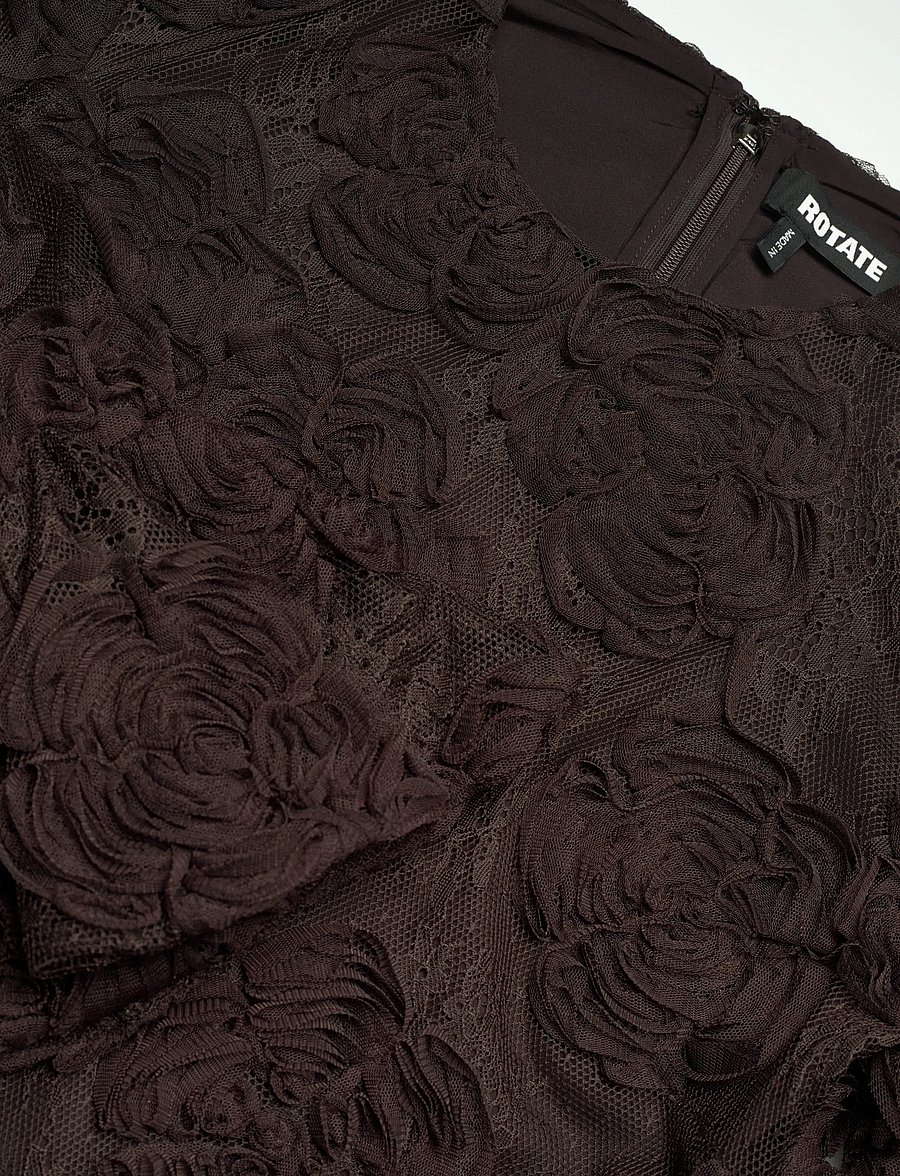ROTATE - 3D FLOWER LS MINI DRESS - cocktail dresses - molÉ - 2