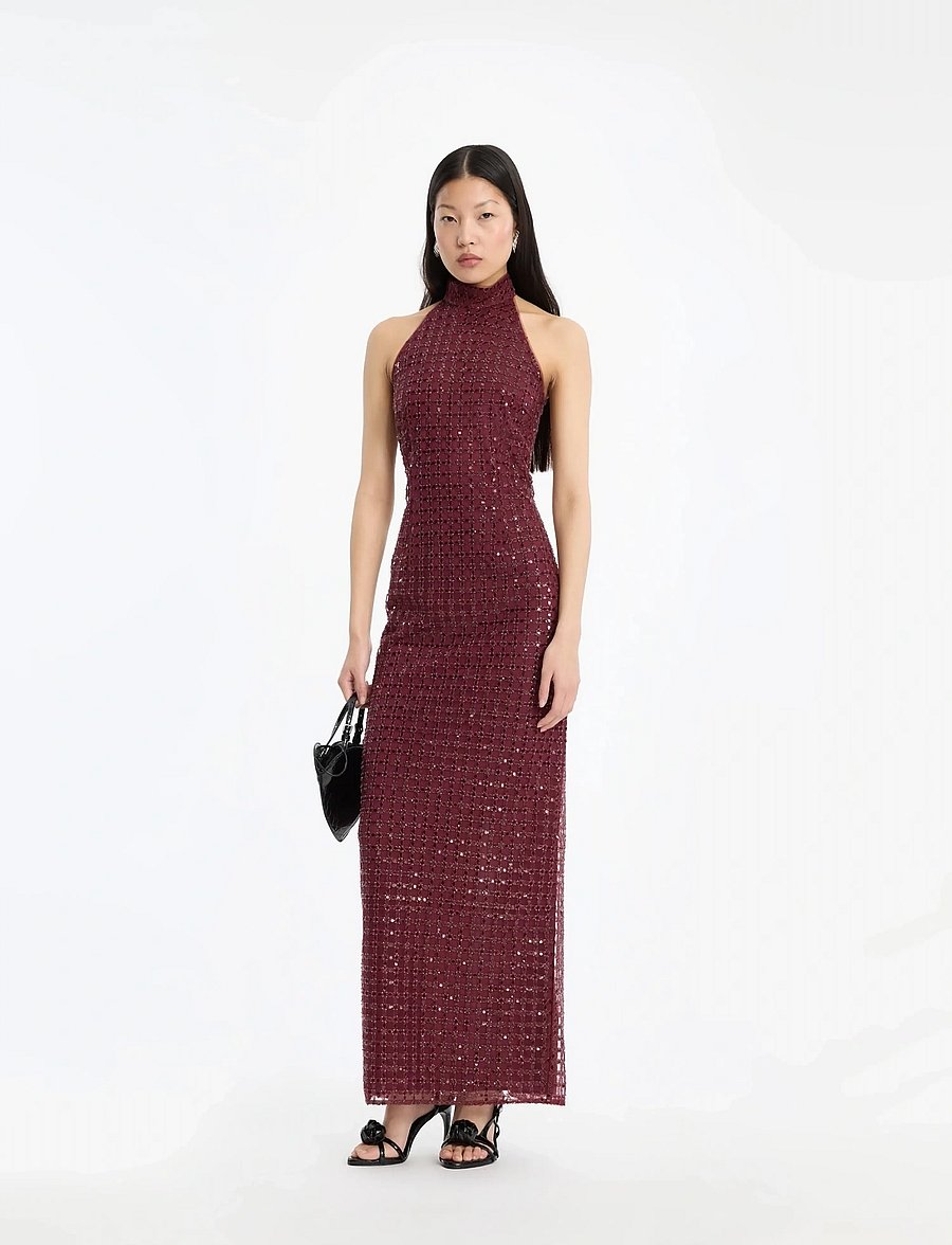 ROTATE - BEADED MAXI DRESS - robes de soirée - zinfandel - 0