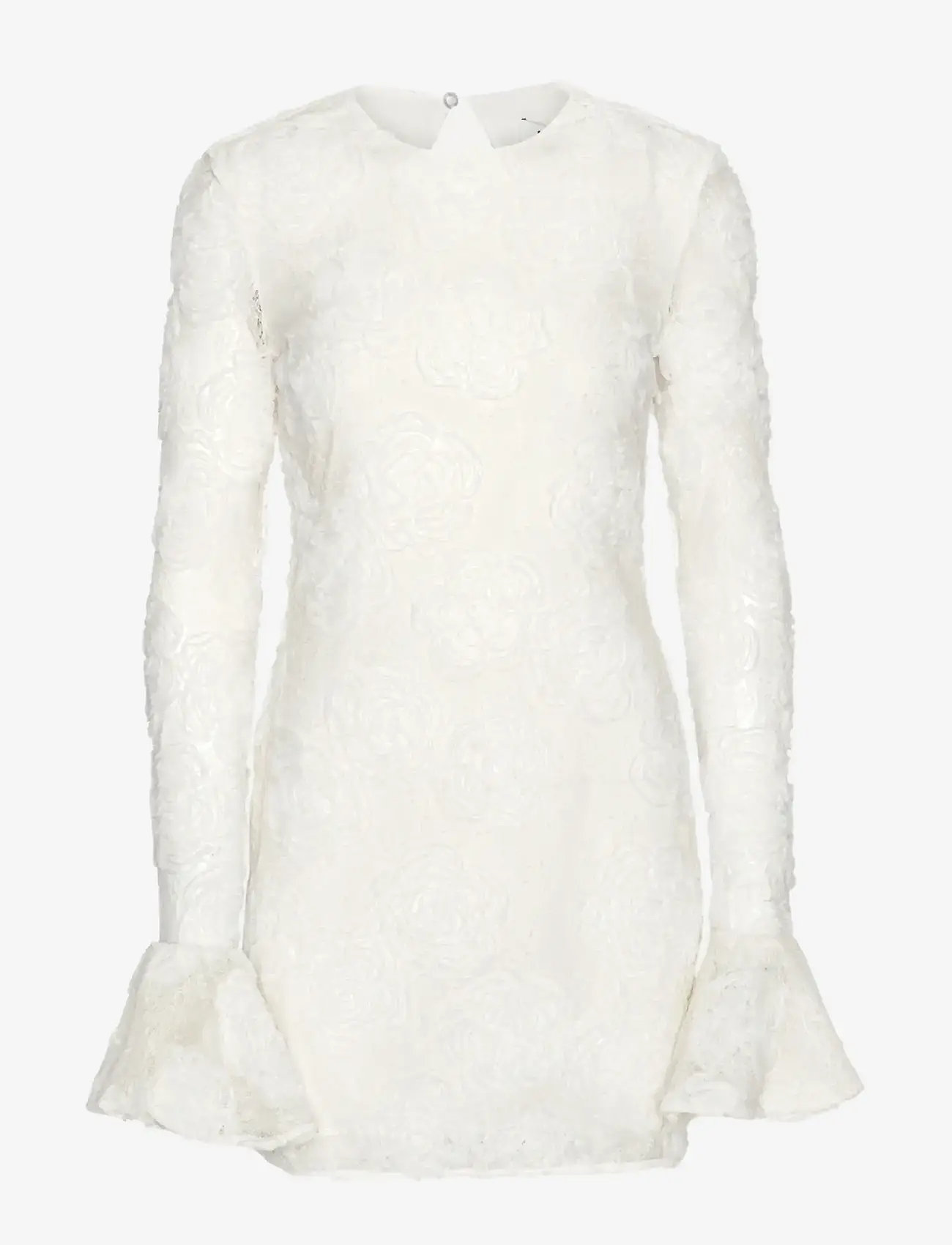 ROTATE - FLOWER MESH MINI DRESS - blondekjoler - egret - 1