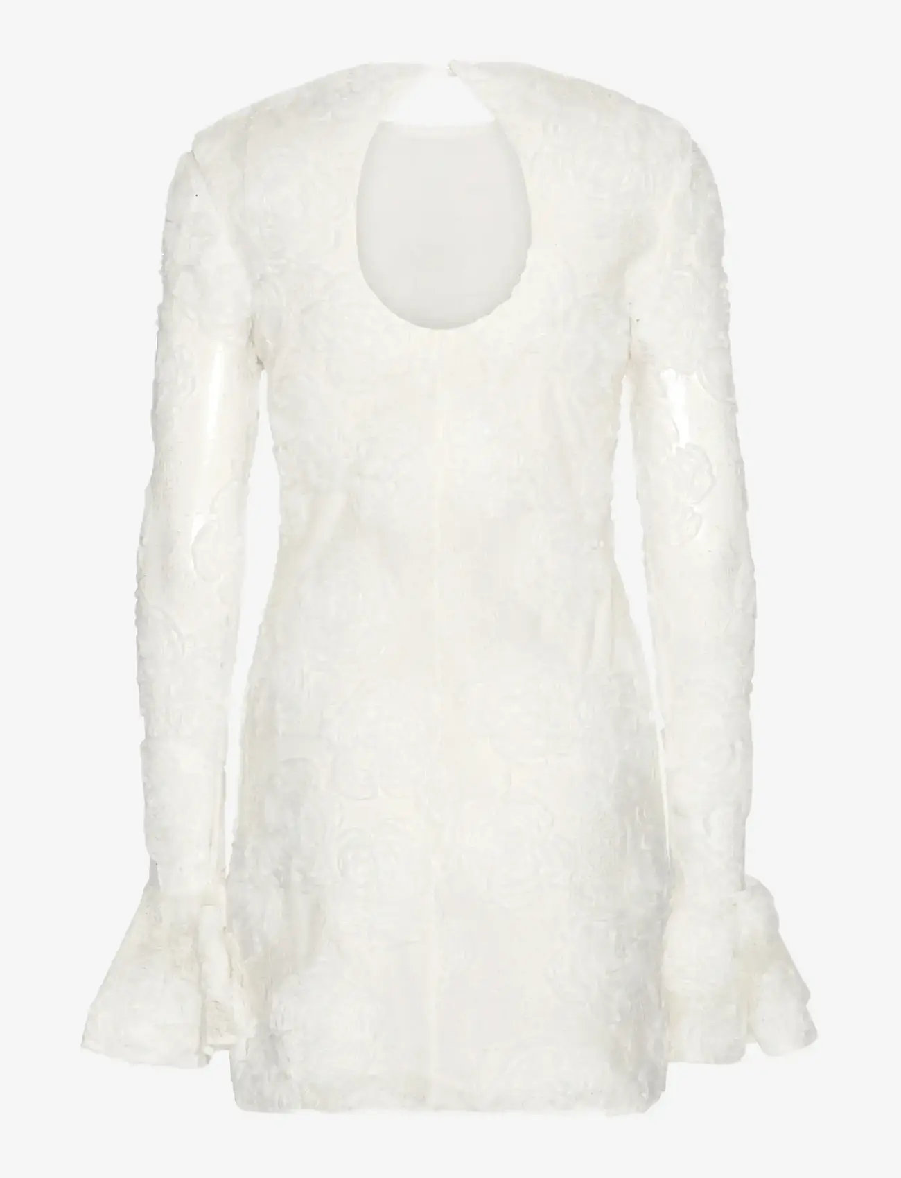 ROTATE - FLOWER MESH MINI DRESS - blondekjoler - egret - 2