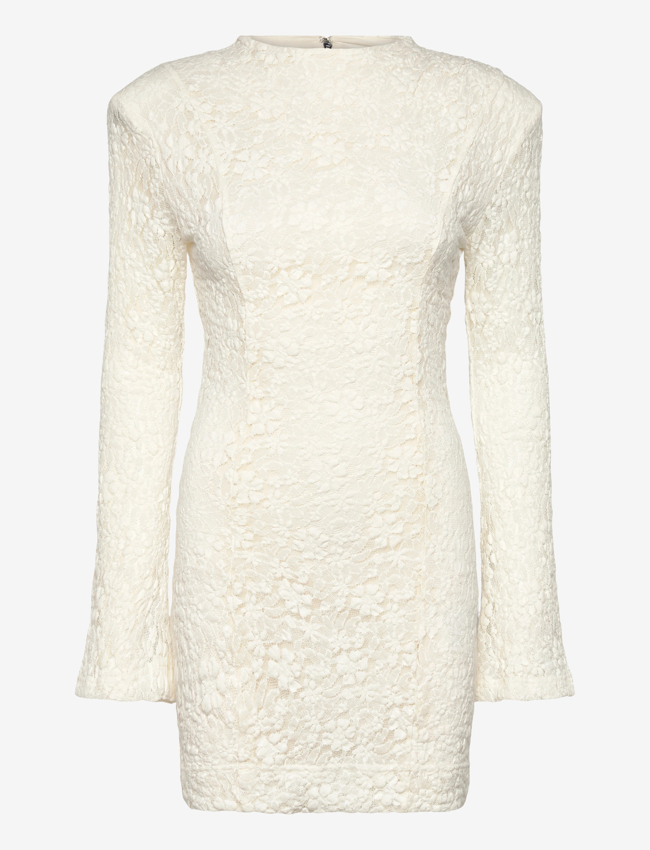 ROTATE - LACE LS MINI DRESS - kokteilikleidid - egret - 1