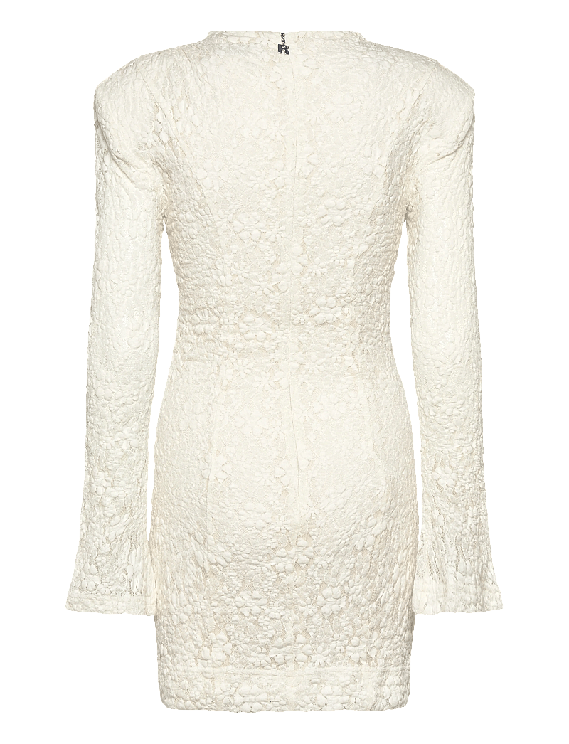 ROTATE - LACE LS MINI DRESS - kokteilikleidid - egret - 2