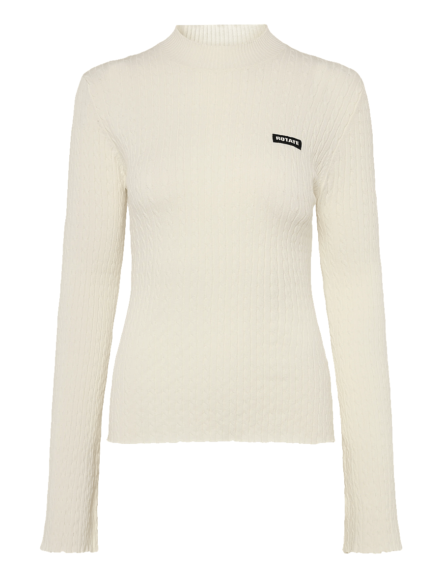 ROTATE - CABLE TIGHT HIGHNECK - egret - 0