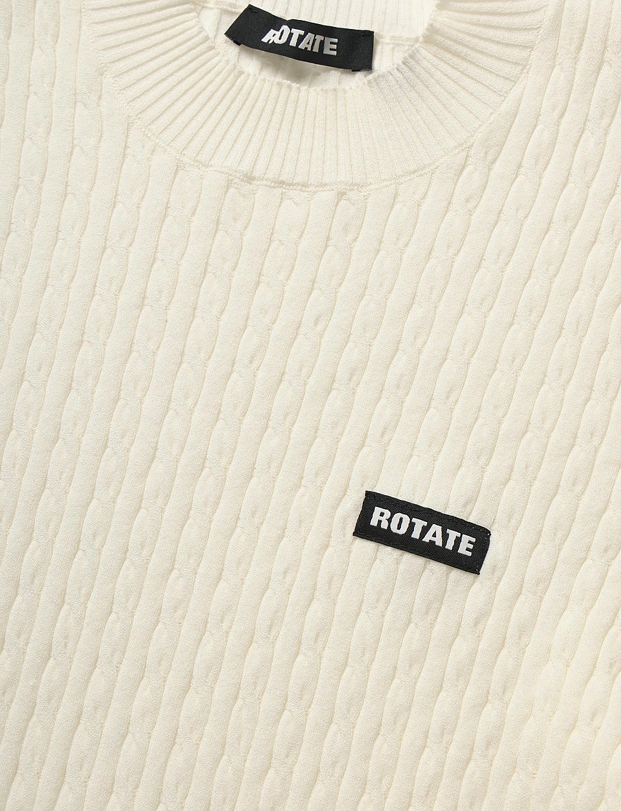 ROTATE - CABLE TIGHT HIGHNECK - egret - 2