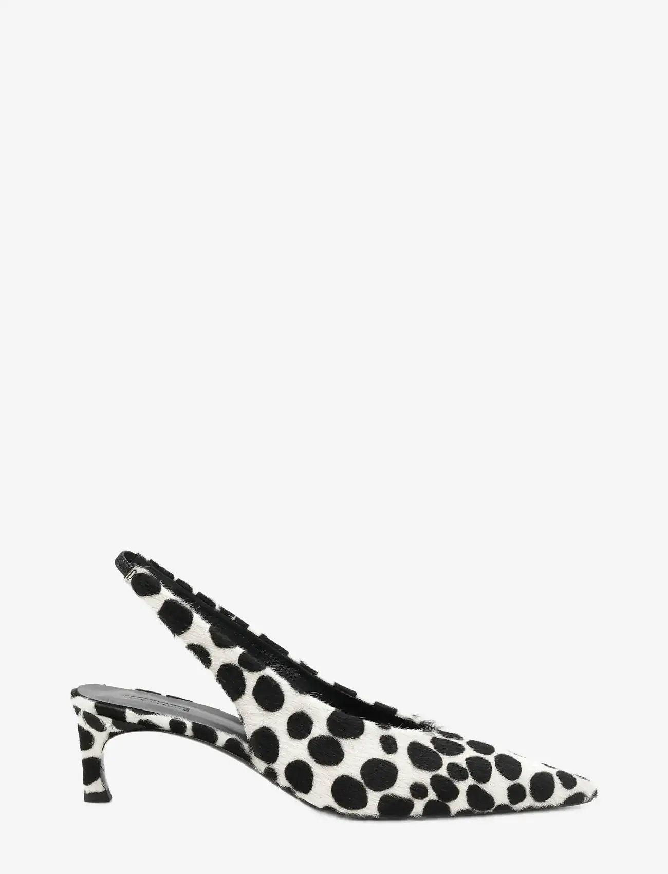 ROTATE Birger Christensen - SLINGBACK FUR PUMP - heeled slingbacks - bright white comb. - 1