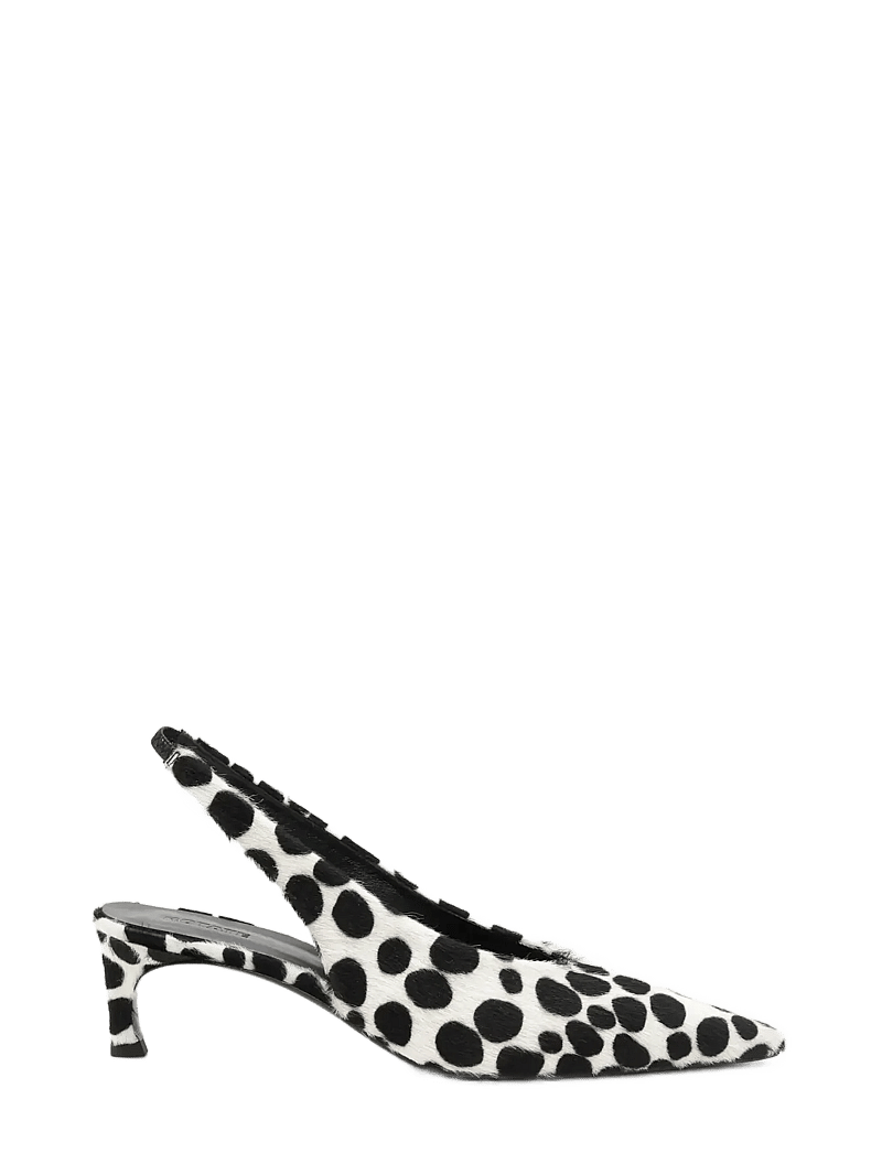 ROTATE Birger Christensen - SLINGBACK FUR PUMP - heeled slingbacks - bright white comb. - 1