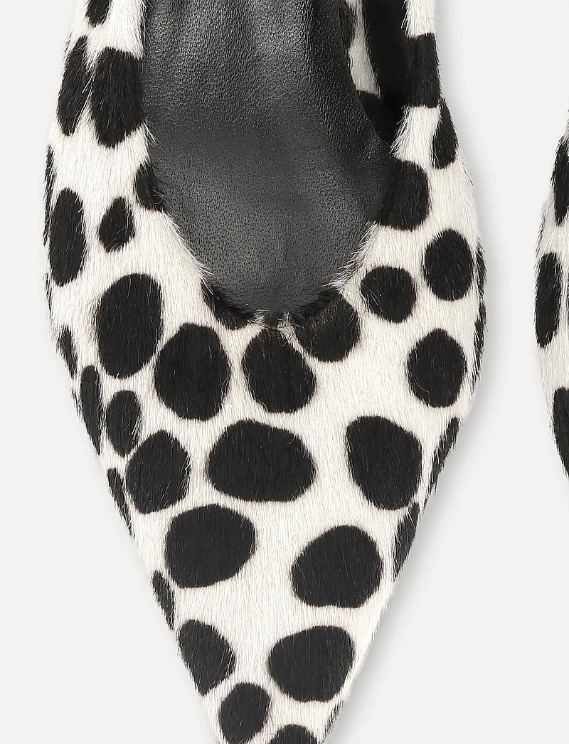 ROTATE Birger Christensen - SLINGBACK FUR PUMP - heeled slingbacks - bright white comb. - 2