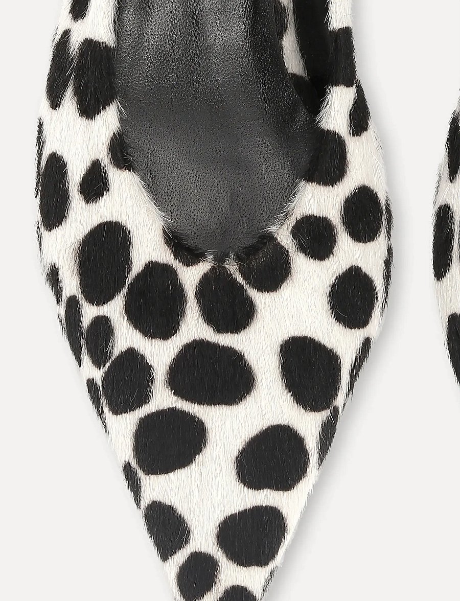 ROTATE - SLINGBACK FUR PUMP - högklackade slingbacks - bright white comb. - 2