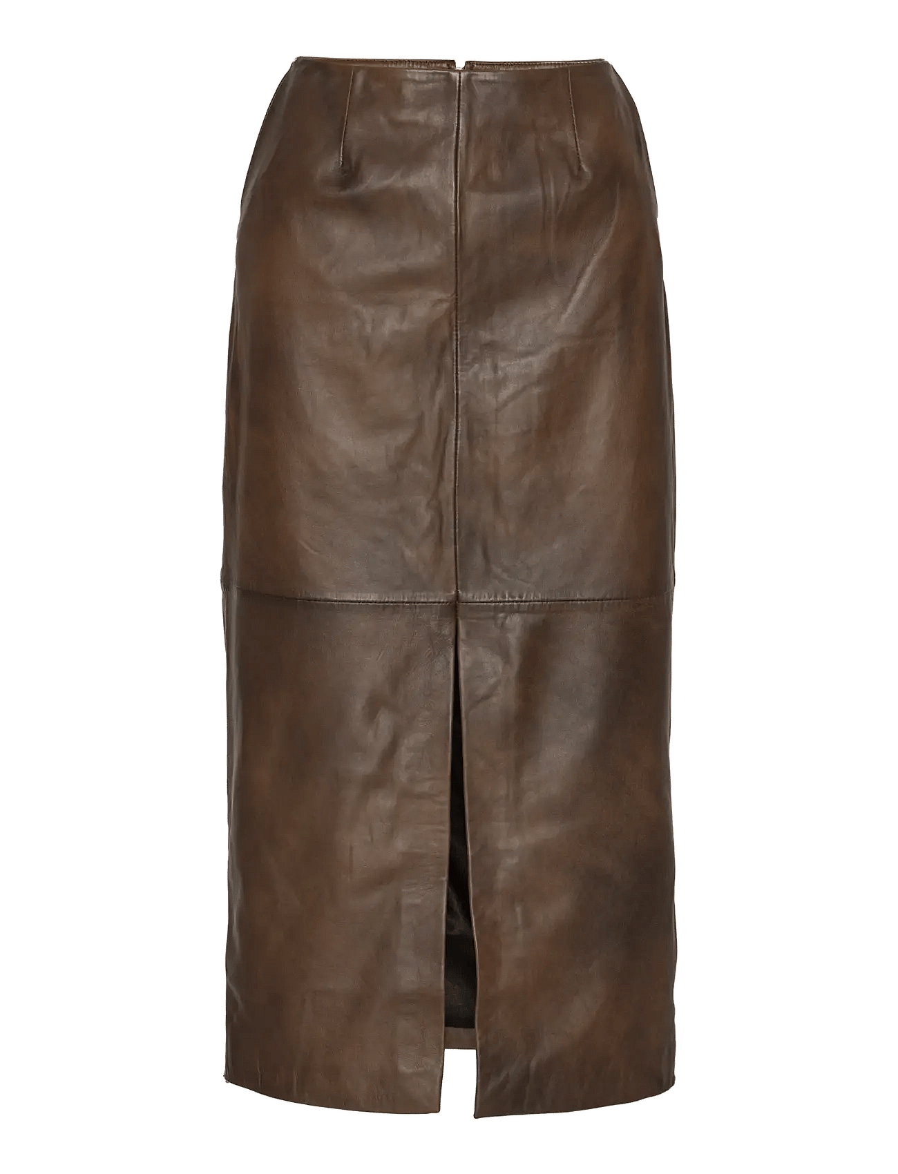 ROTATE - Leather Midi Pencil Skirt