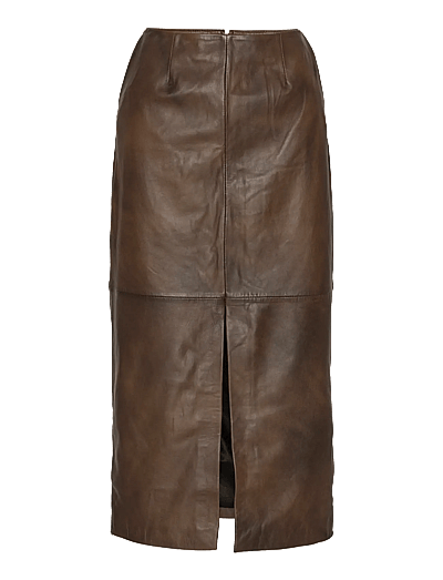 ROTATE LEATHER MIDI PENCIL SKIRT - - undefined / undefined