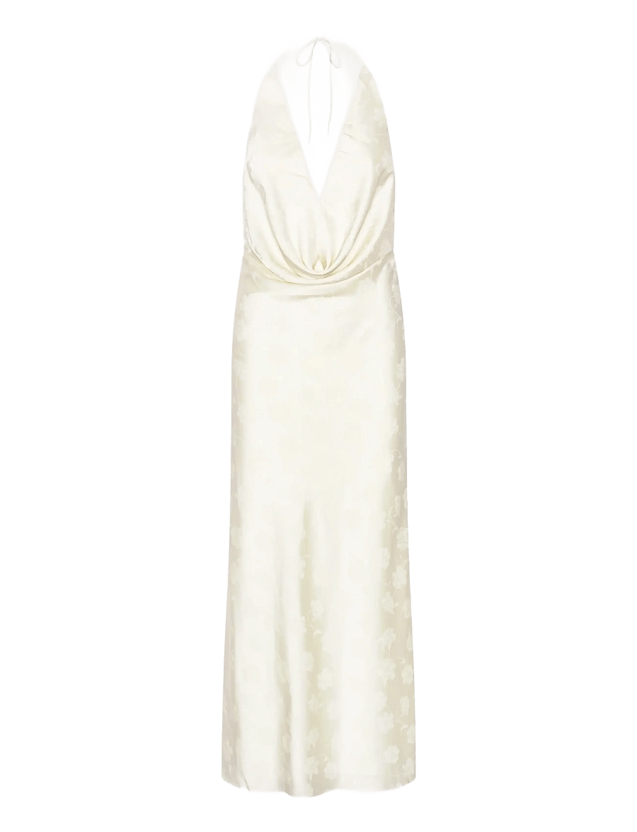 ROTATE - SATIN HALTERNECK - maxikleider - egret - 1
