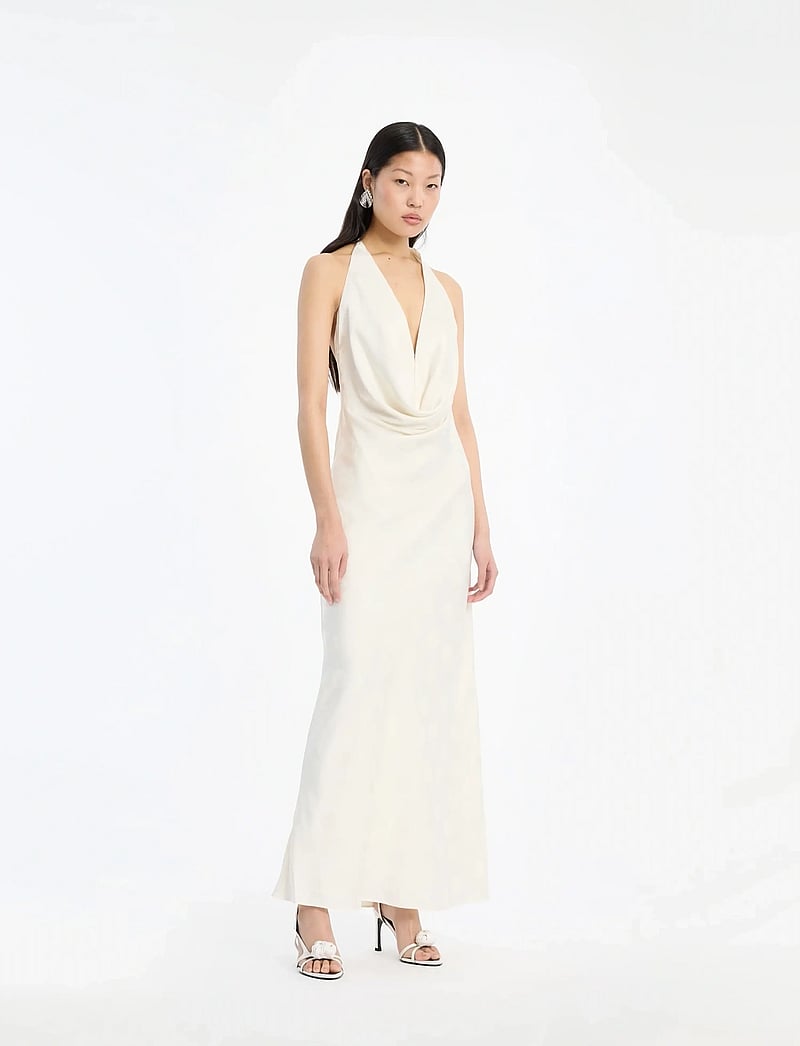 ROTATE - SATIN HALTERNECK - maxikleider - egret - 0
