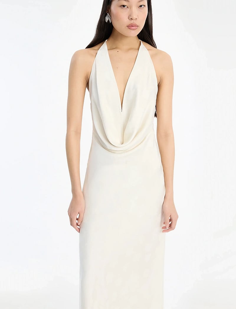 ROTATE - SATIN HALTERNECK - maxikleider - egret - 3
