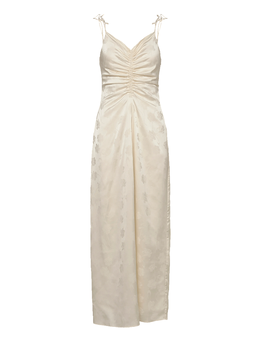 ROTATE - DRAPEY SLIP DRESS - aftenkjoler - egret - 0