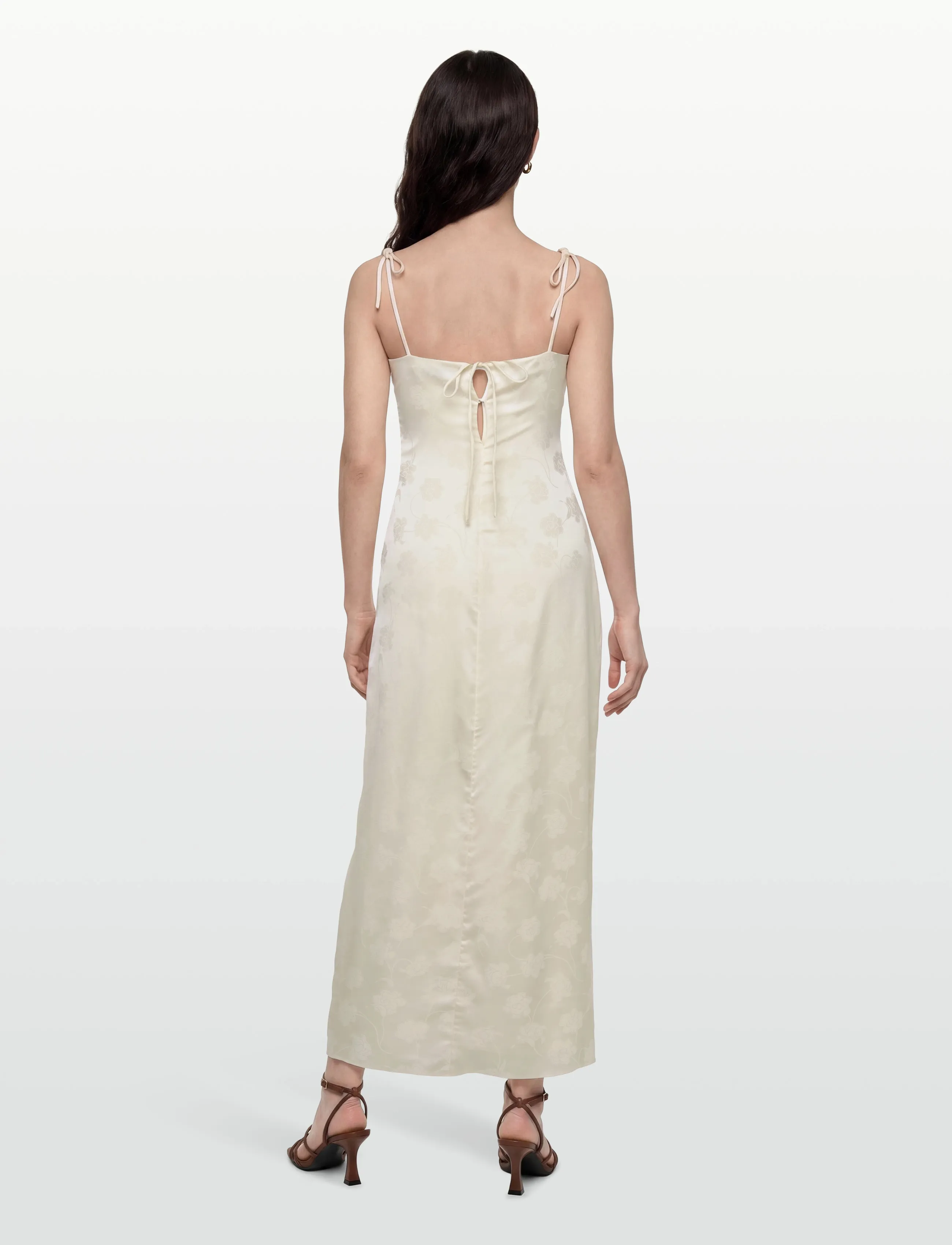 ROTATE - DRAPEY SLIP DRESS - Õhtukleidid - egret - 4