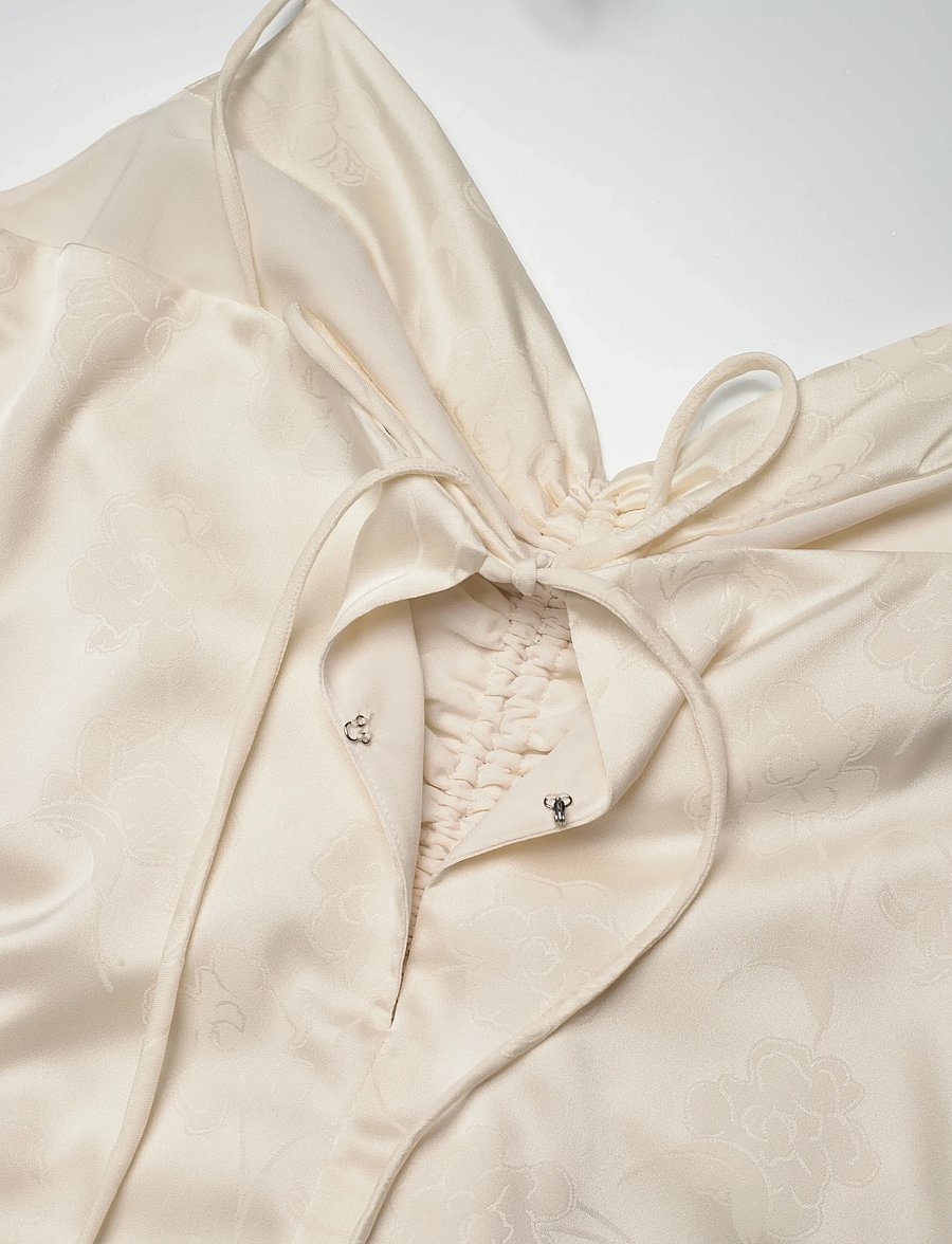 ROTATE - DRAPEY SLIP DRESS - aftenkjoler - egret - 3