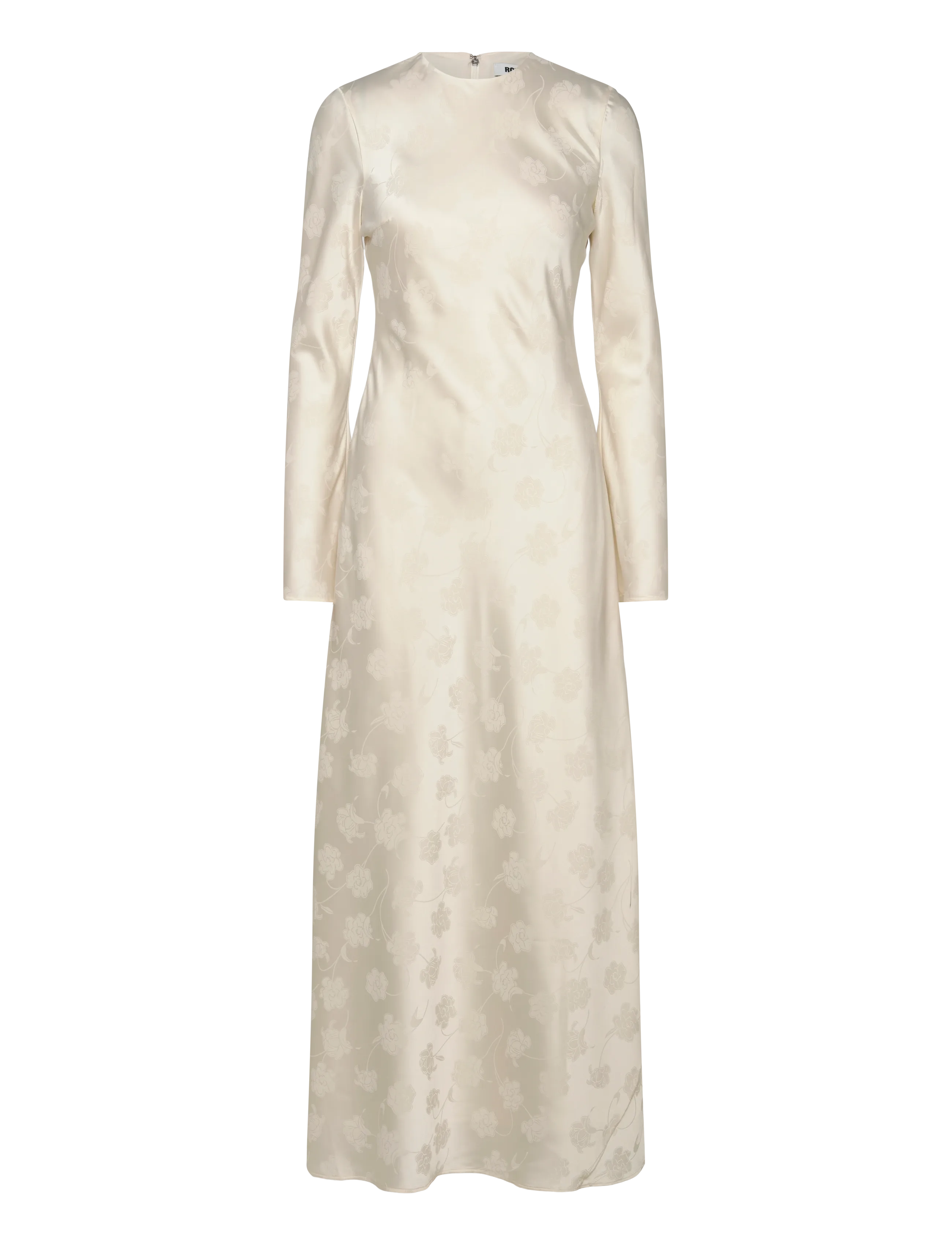ROTATE LS BIASCUT DRESS - Modern femininity - EGRET / cream