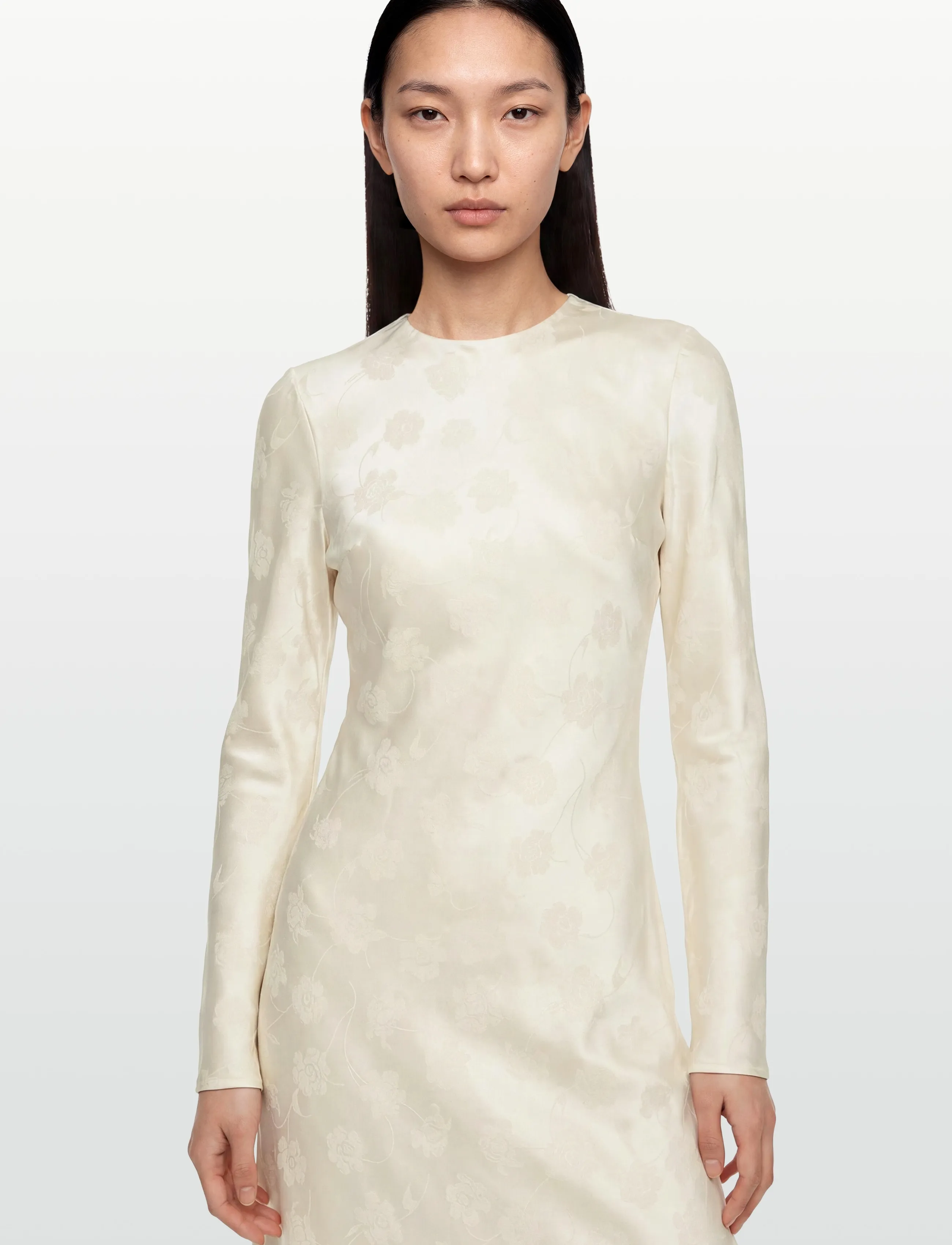 ROTATE - LS BIASCUT DRESS - maxikleider - egret - 3