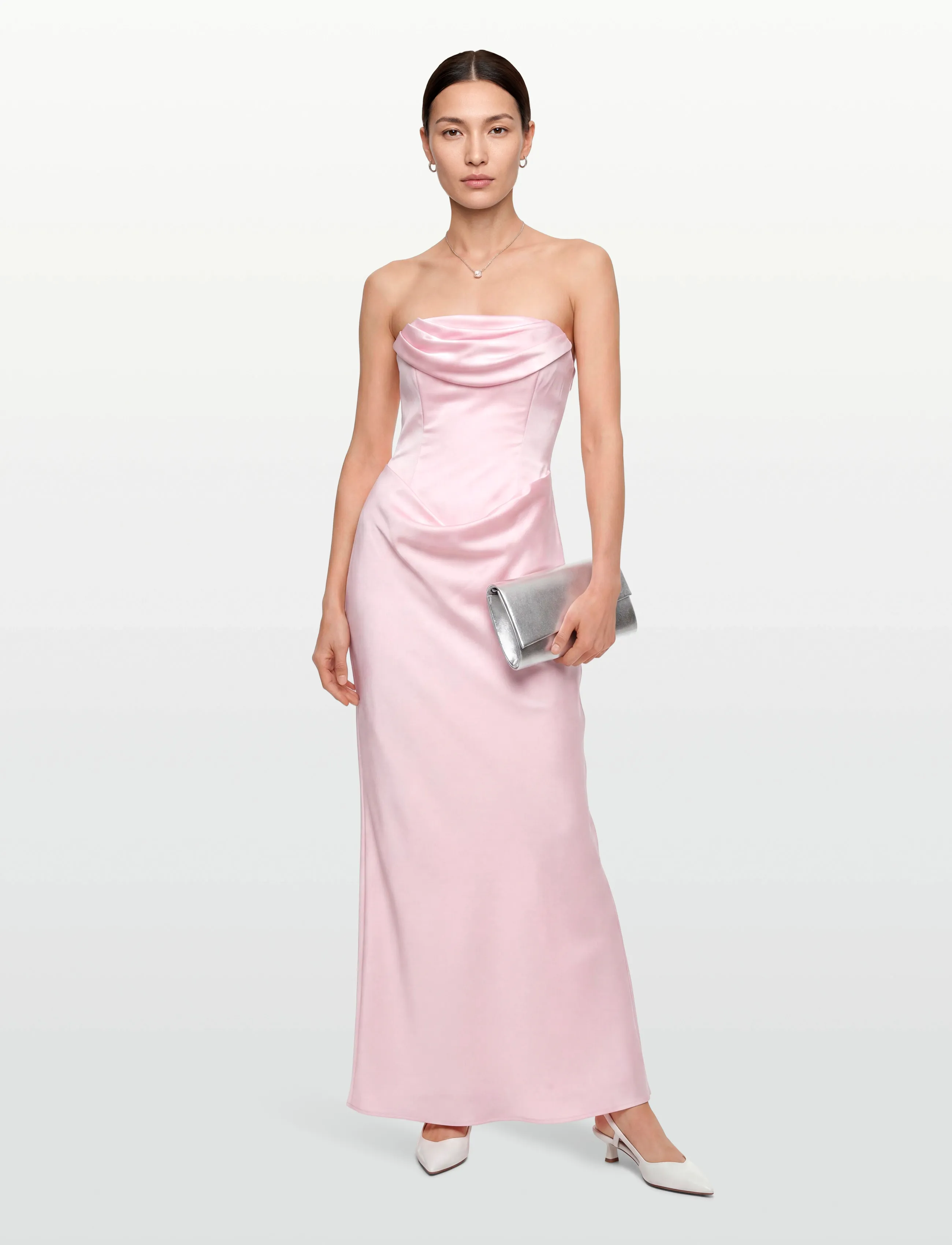 ROTATE CORSAGE LONG DRESS - Maxikleider - BLUSHING BRIDE / pink/rose