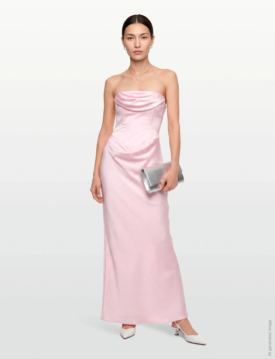 ROTATE - CORSAGE LONG DRESS - vakarkleitas - blushing bride - 0