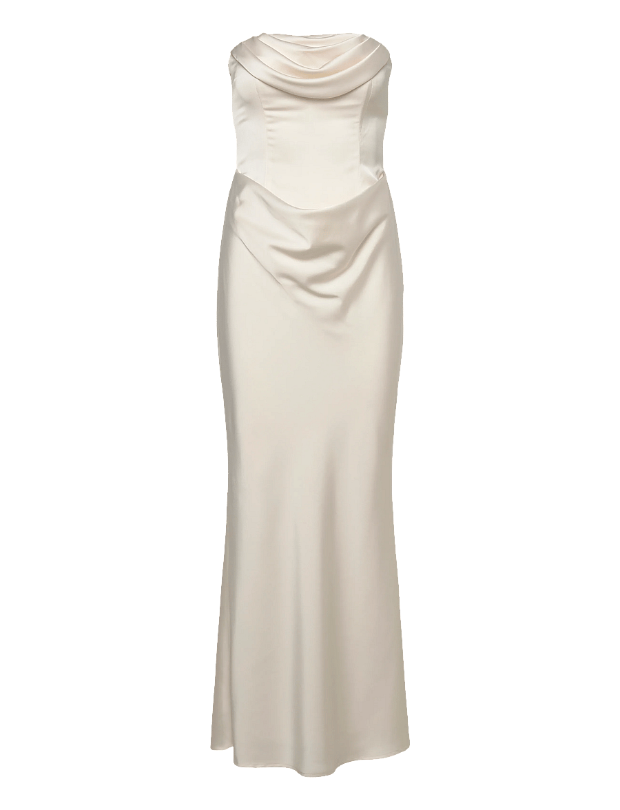 ROTATE - CORSAGE LONG DRESS - evening dresses - egret - 0